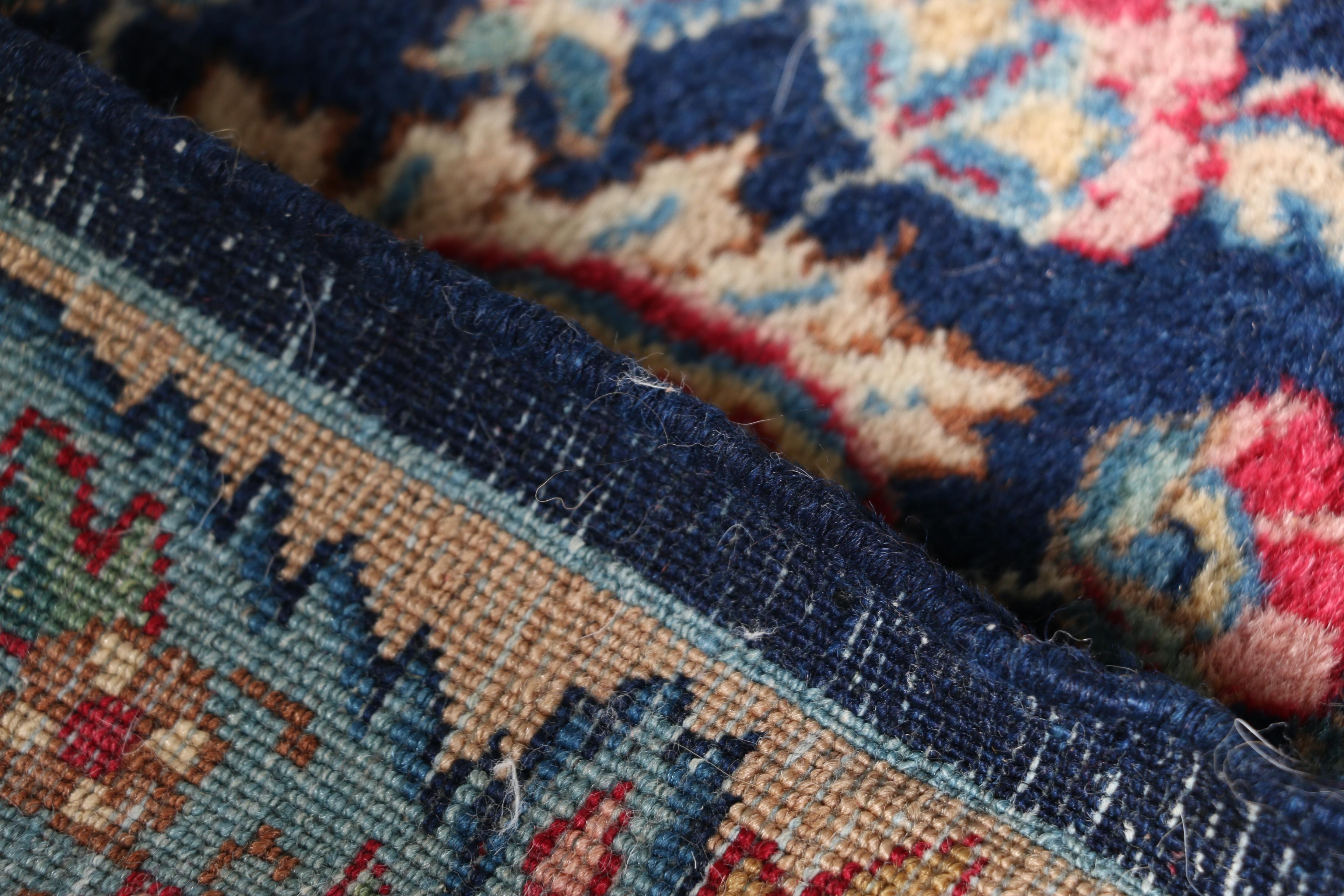 Vintage Room-Sized Hand-Knotted Kerman Area Rug, Circa 1920