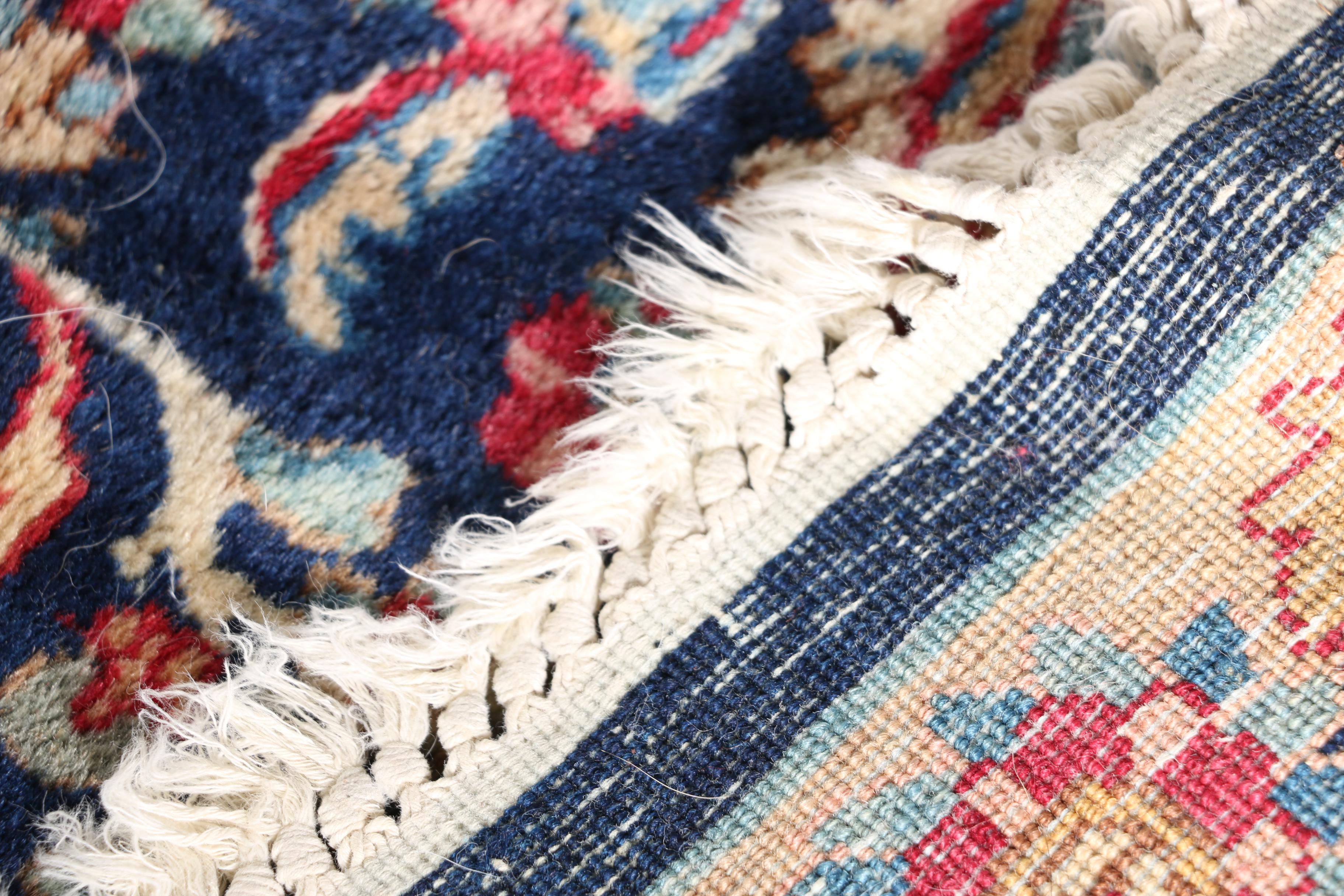 Vintage Room-Sized Hand-Knotted Kerman Area Rug, Circa 1920