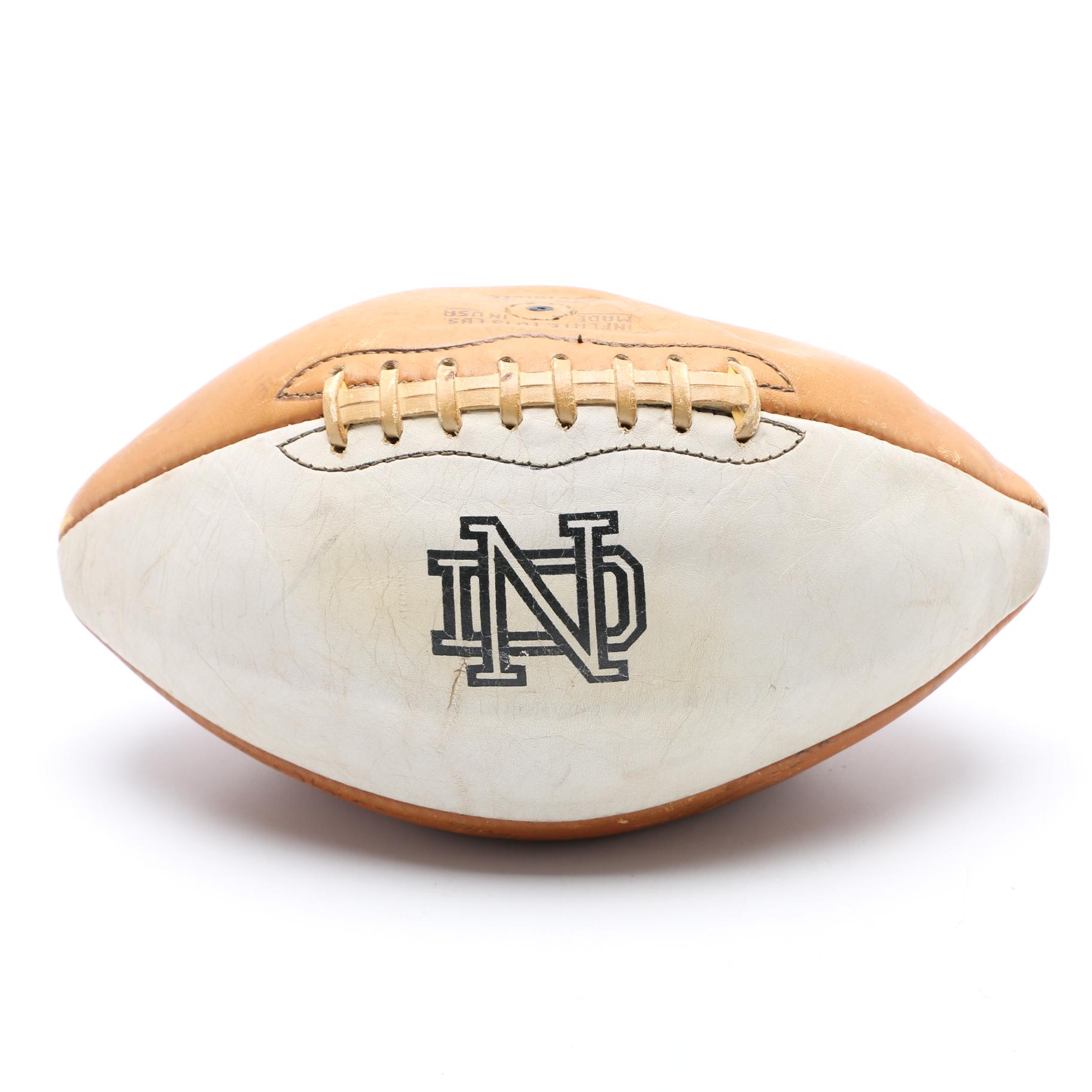 Autographed Notre Dame Football
