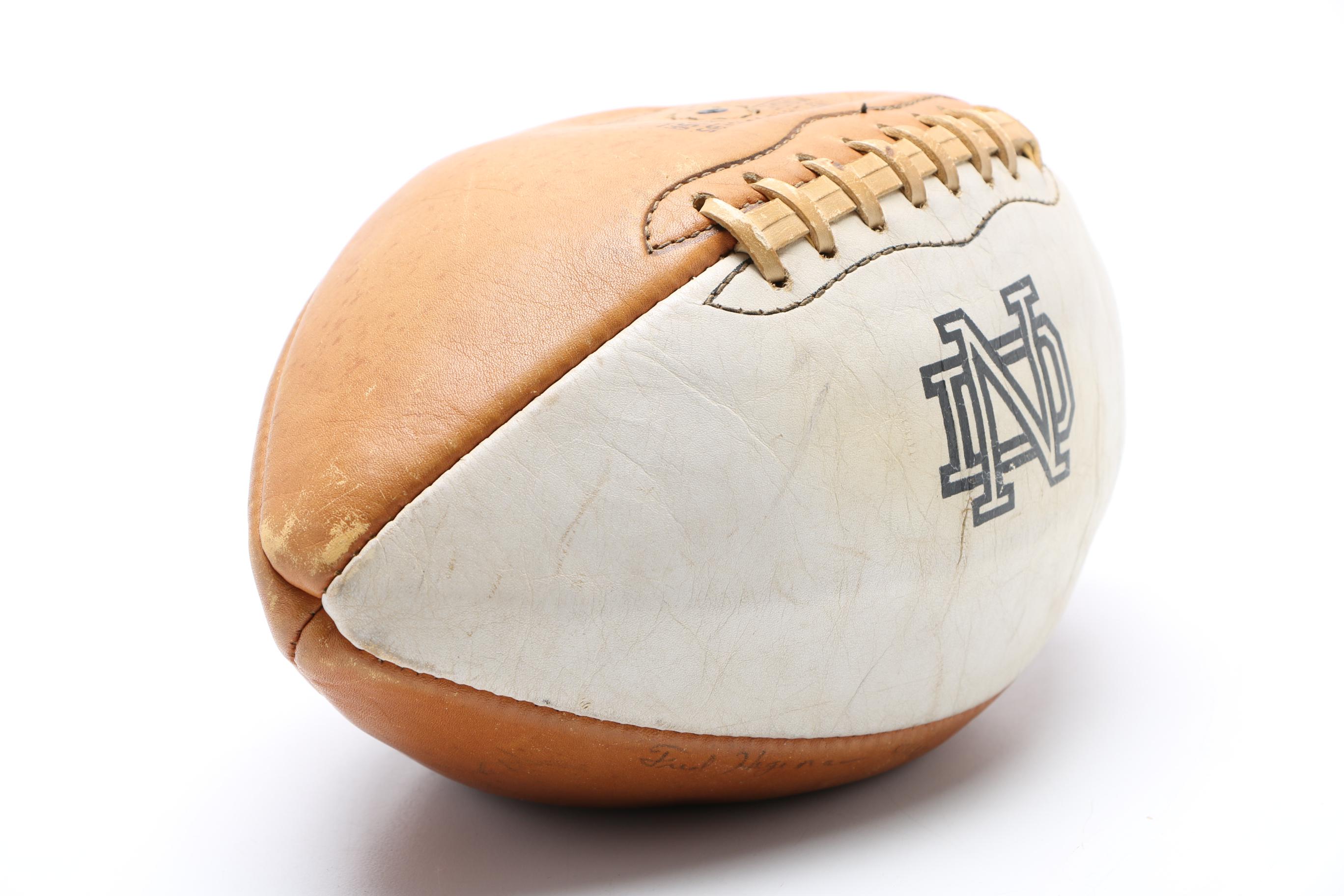Autographed Notre Dame Football