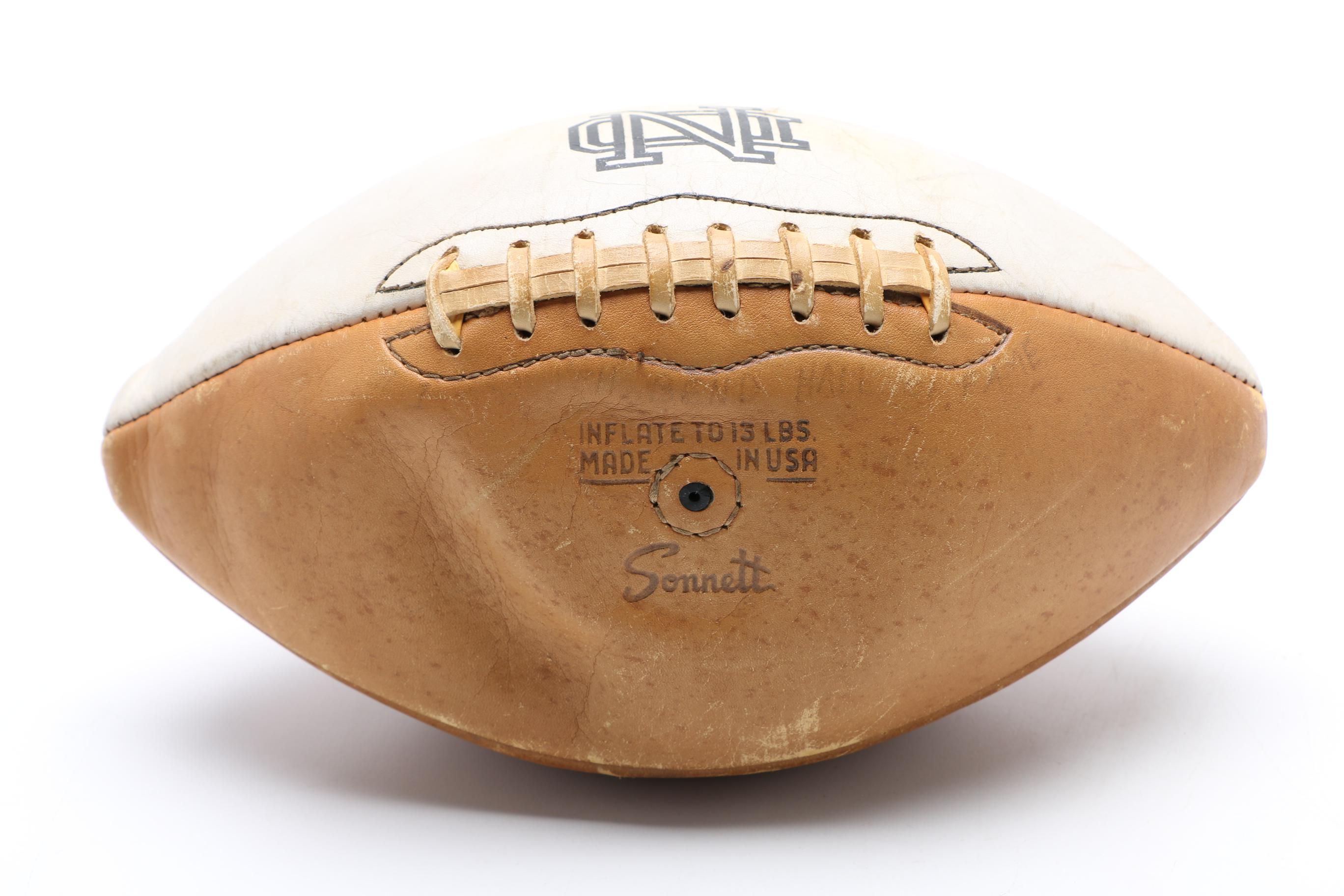 Autographed Notre Dame Football