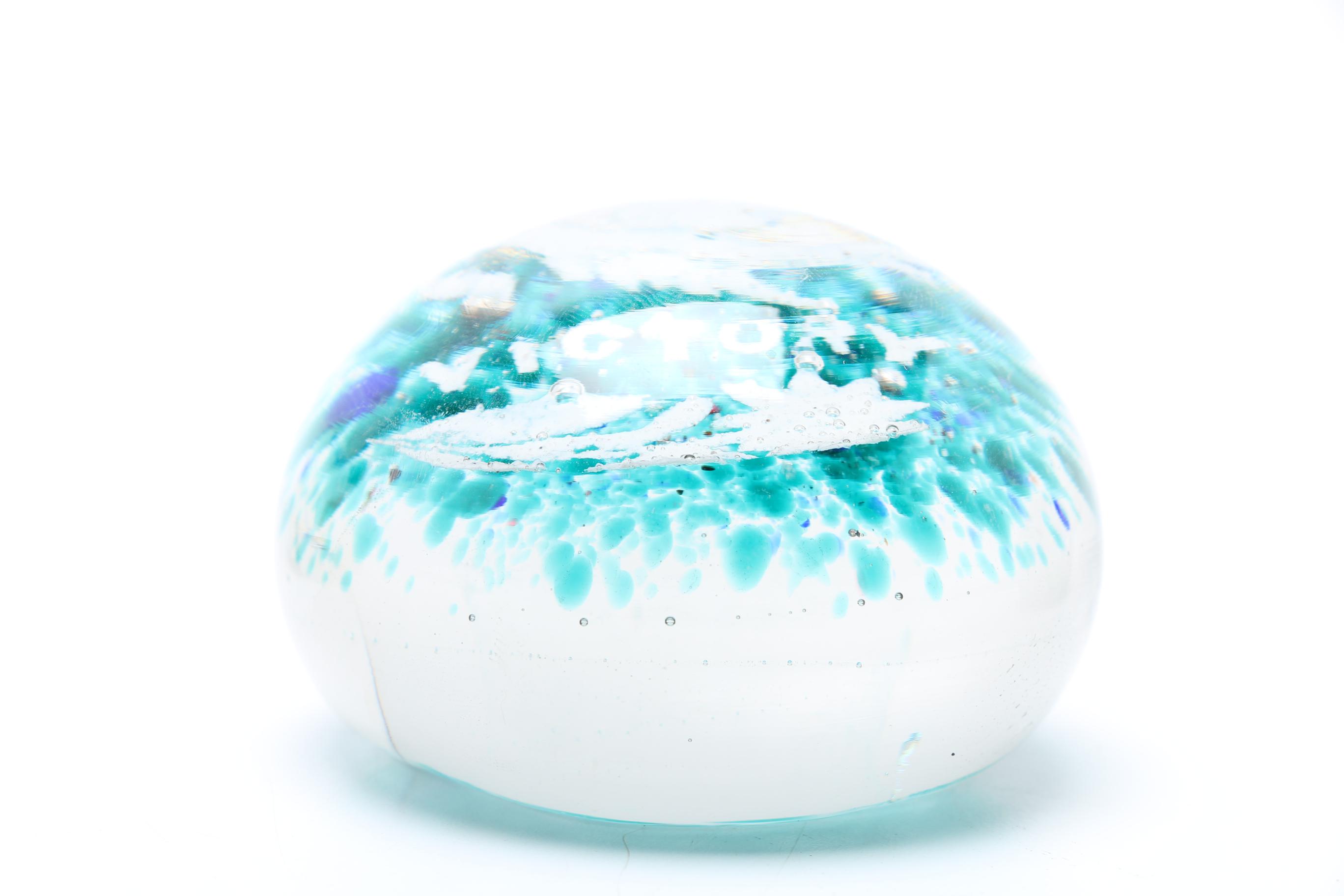 Four Handblown Glass Paperweights