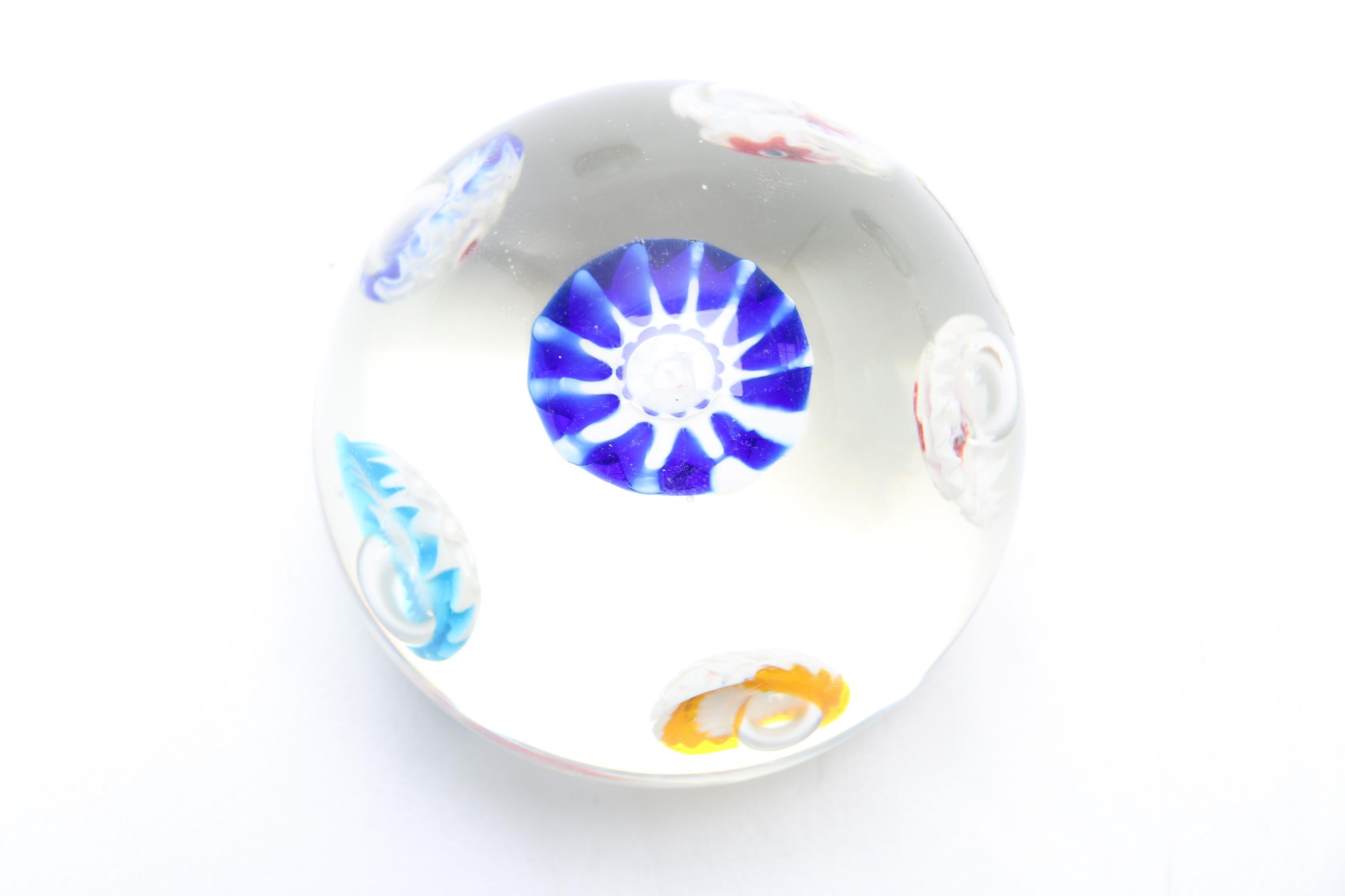 Four Handblown Glass Paperweights