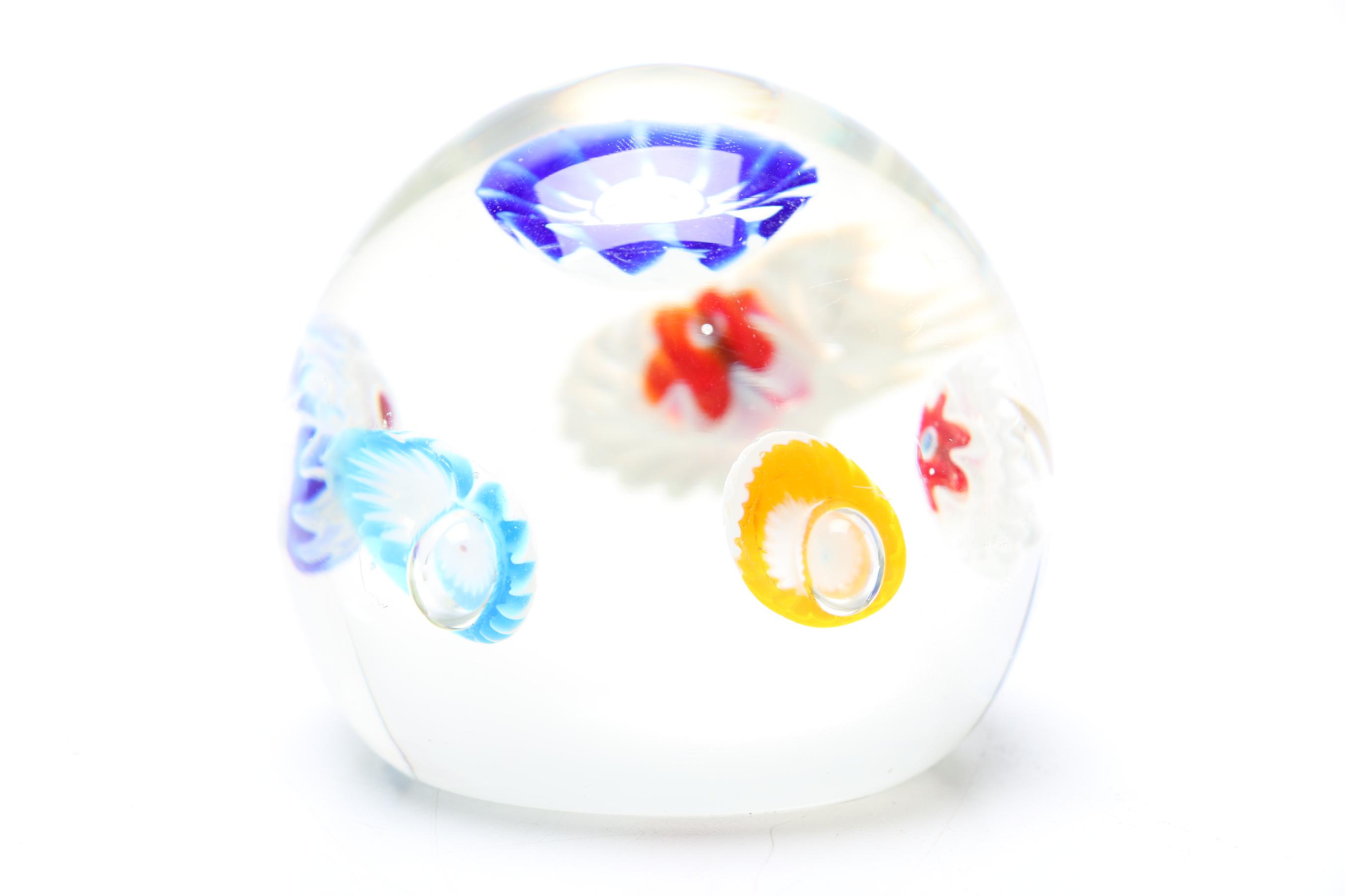 Four Handblown Glass Paperweights