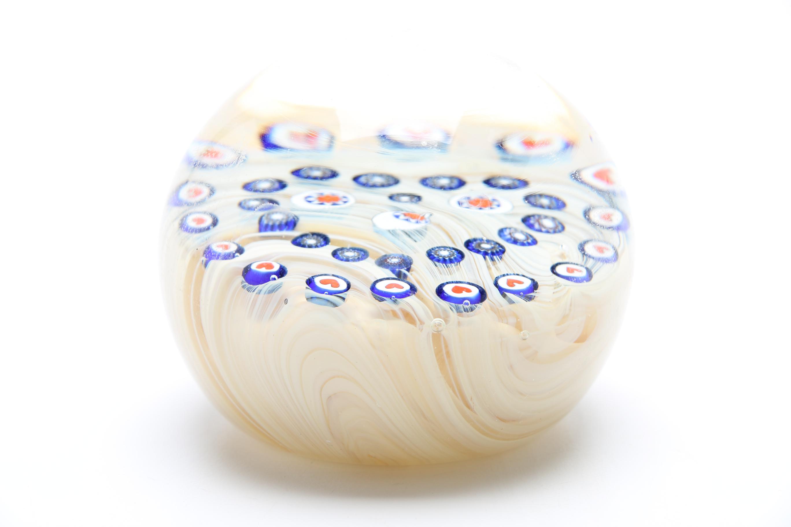 Four Handblown Glass Paperweights