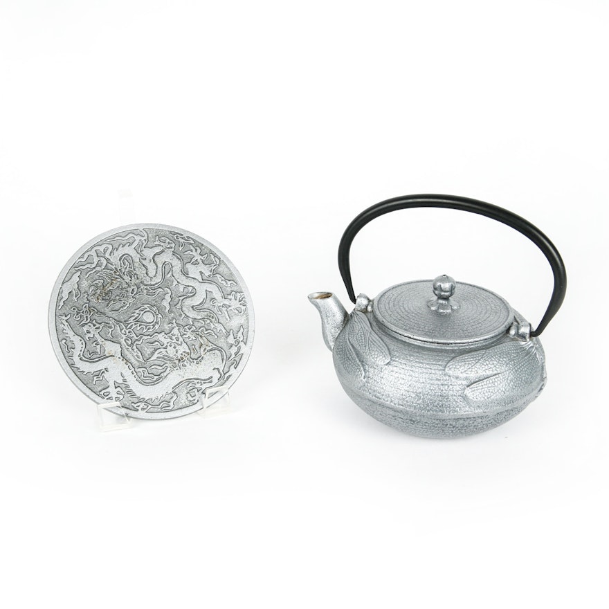 Cast Iron Teapot And Trivet