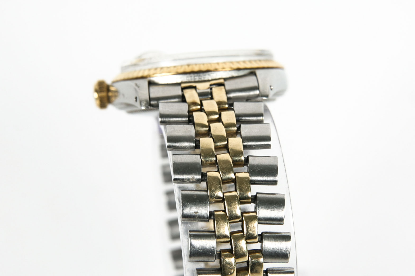 Men's Rolex Oyster Perpetual Datejust 14K Gold Trim Watch