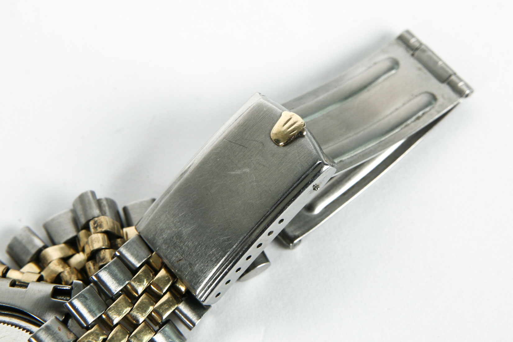 Men's Rolex Oyster Perpetual Datejust 14K Gold Trim Watch