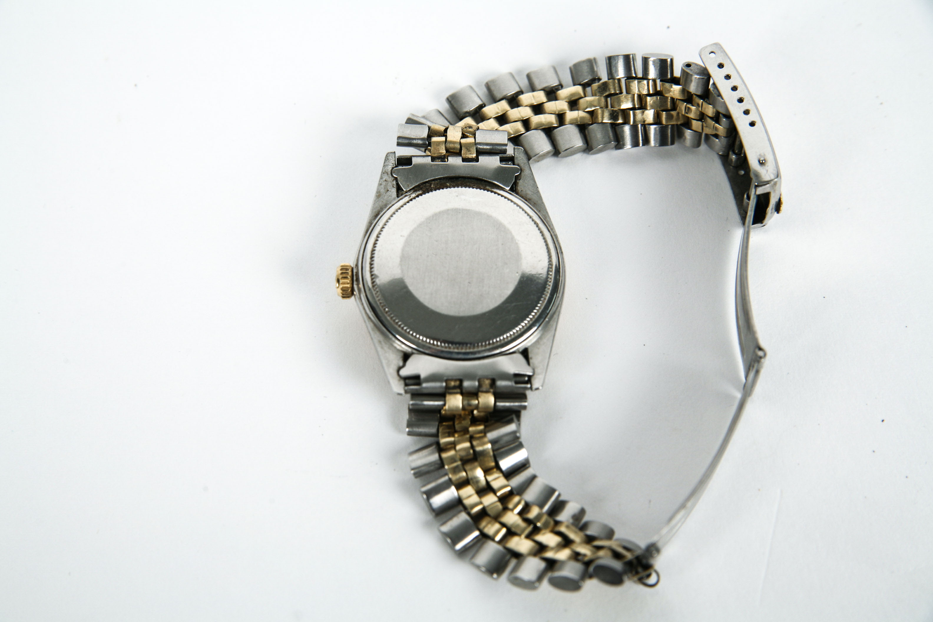 Men's Rolex Oyster Perpetual Datejust 14K Gold Trim Watch