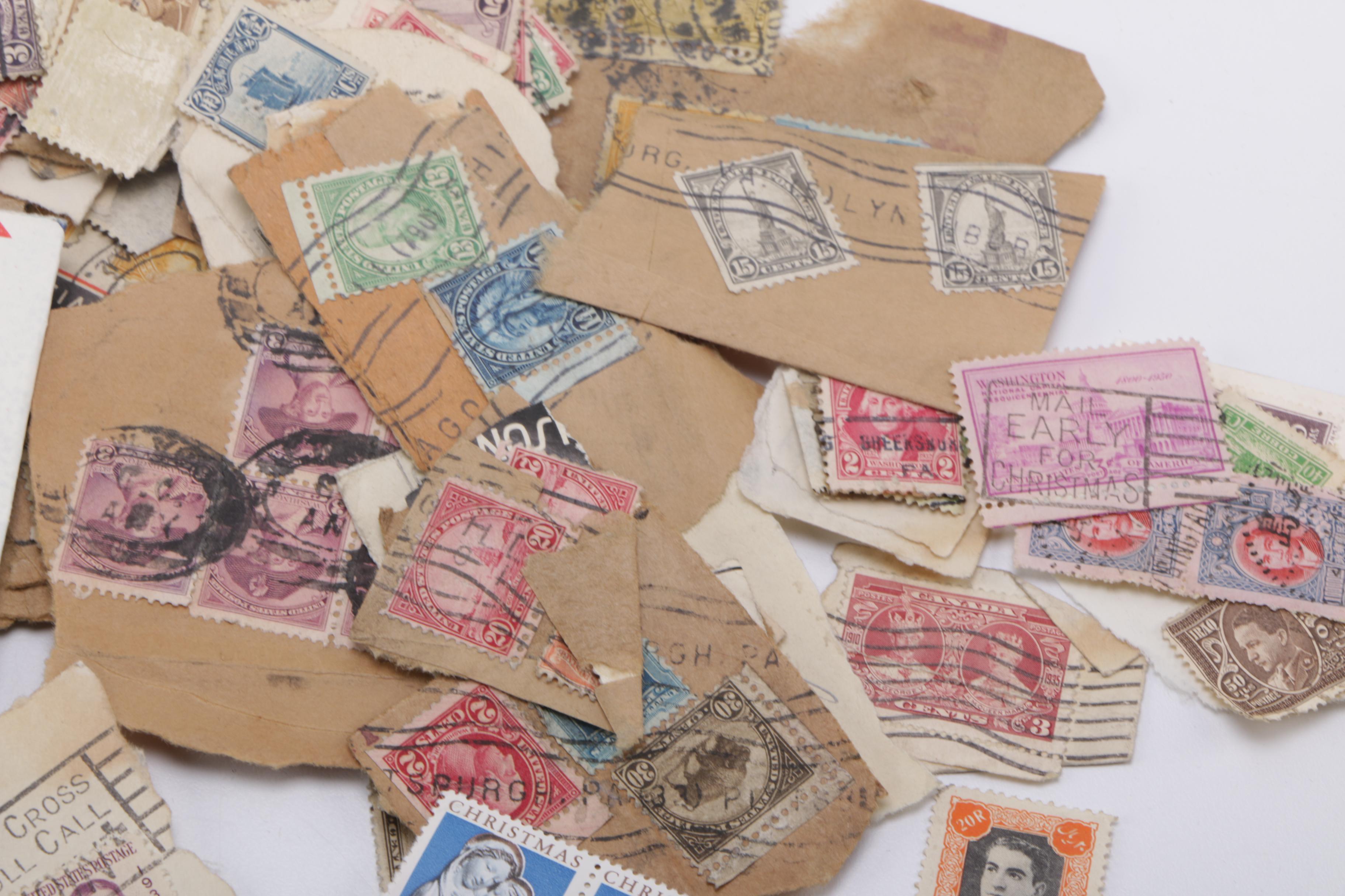 Vintage Collection of Stamps and Envelopes