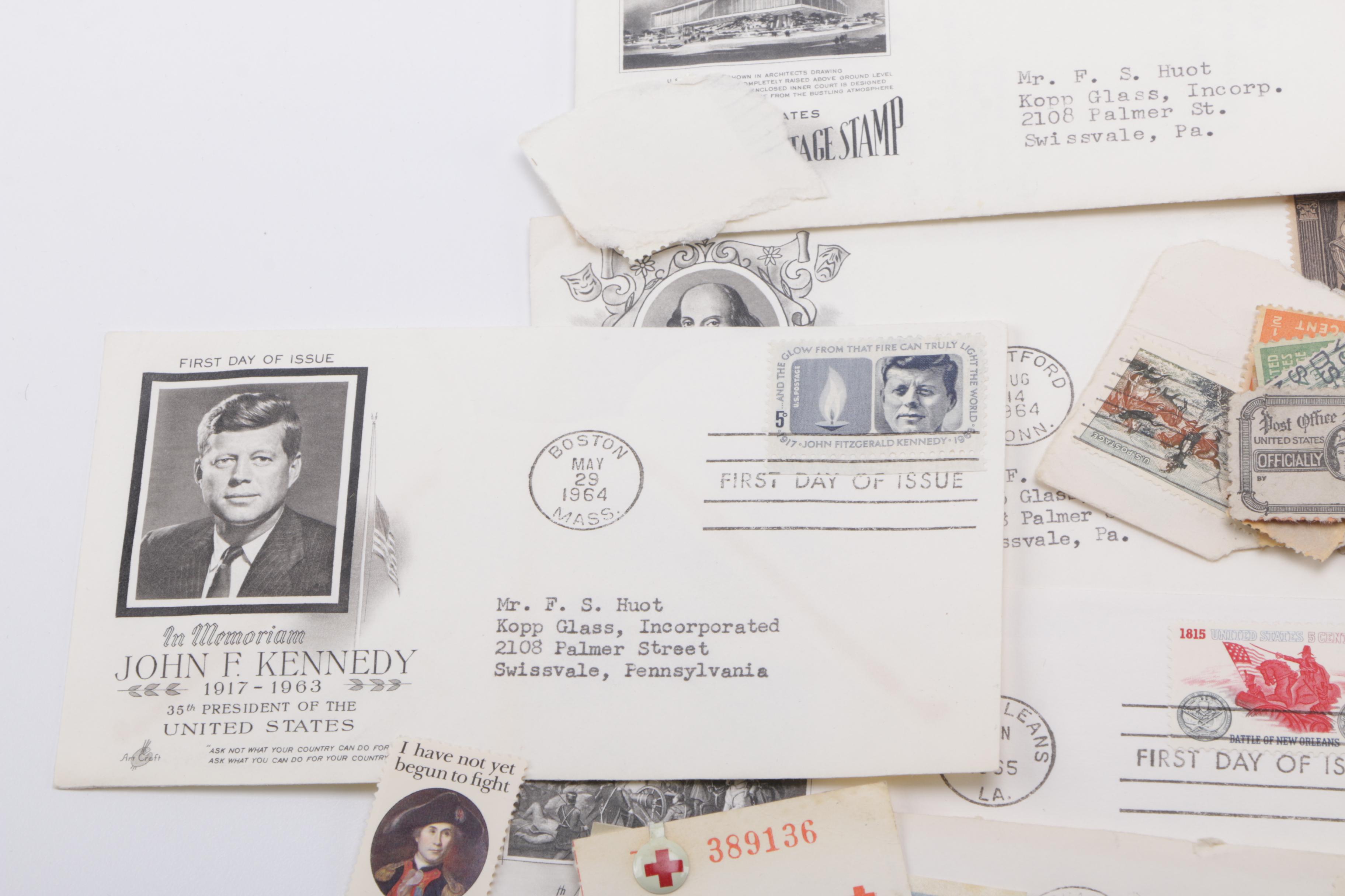 Vintage Collection of Stamps and Envelopes