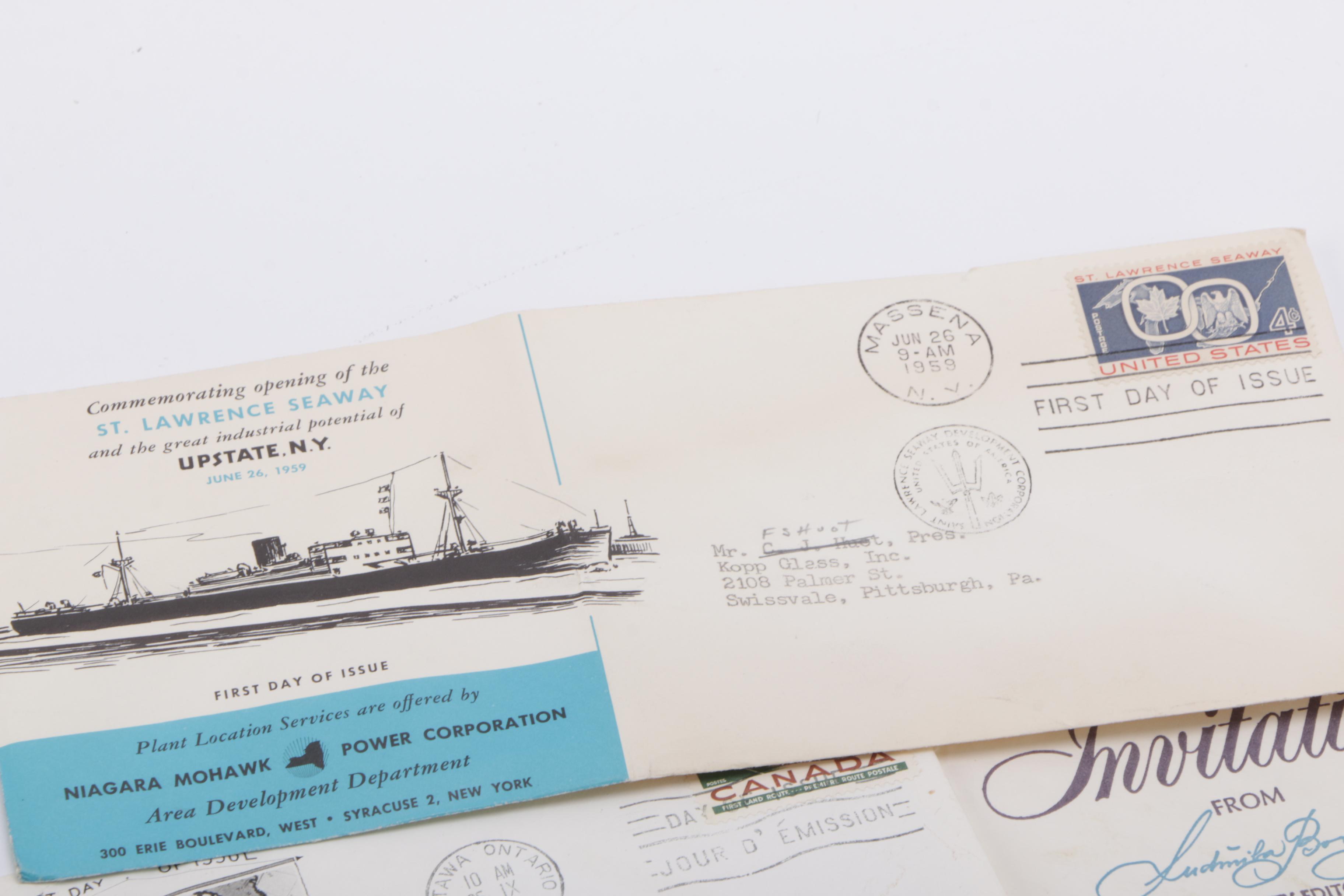 Vintage Collection of Stamps and Envelopes