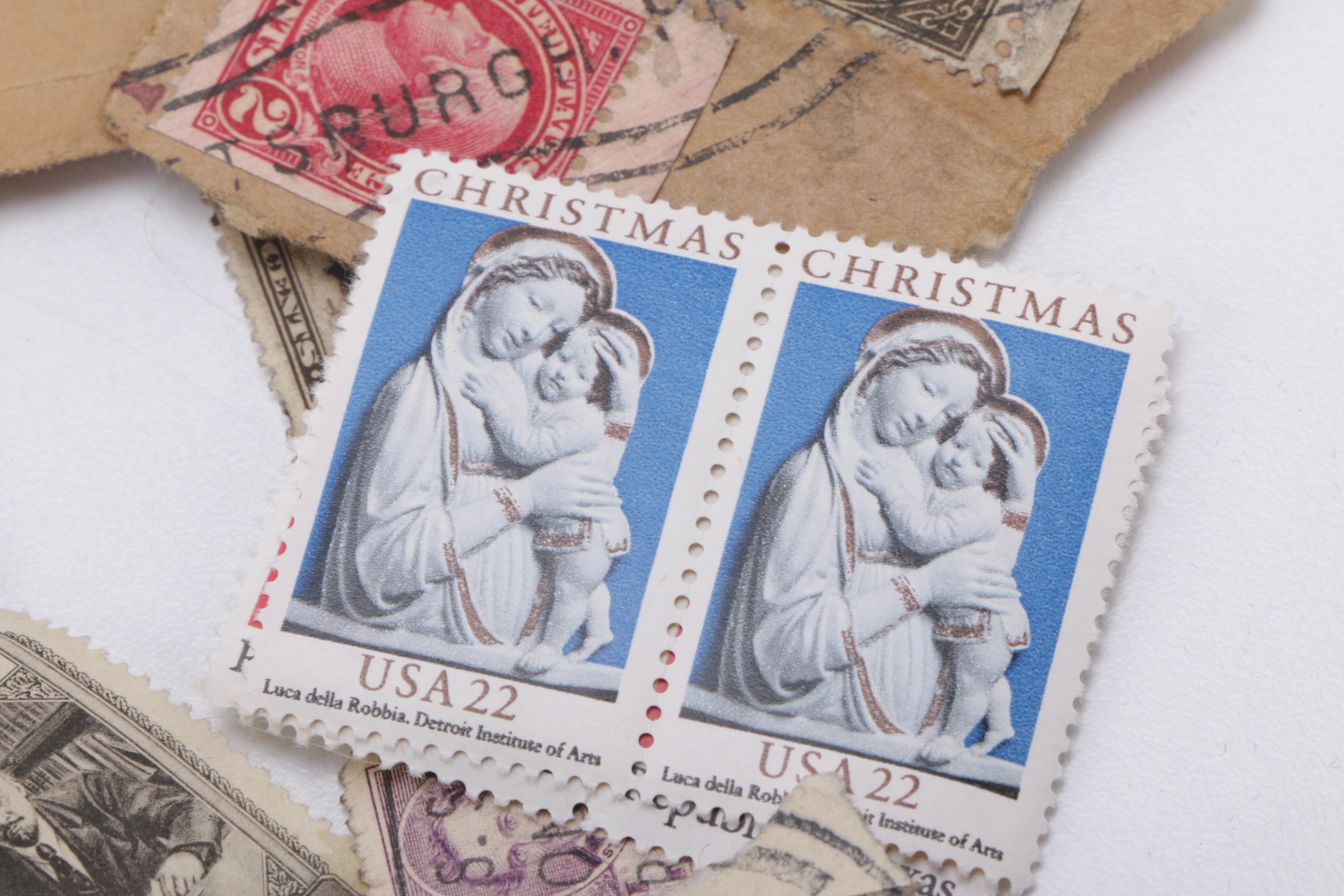 Vintage Collection of Stamps and Envelopes