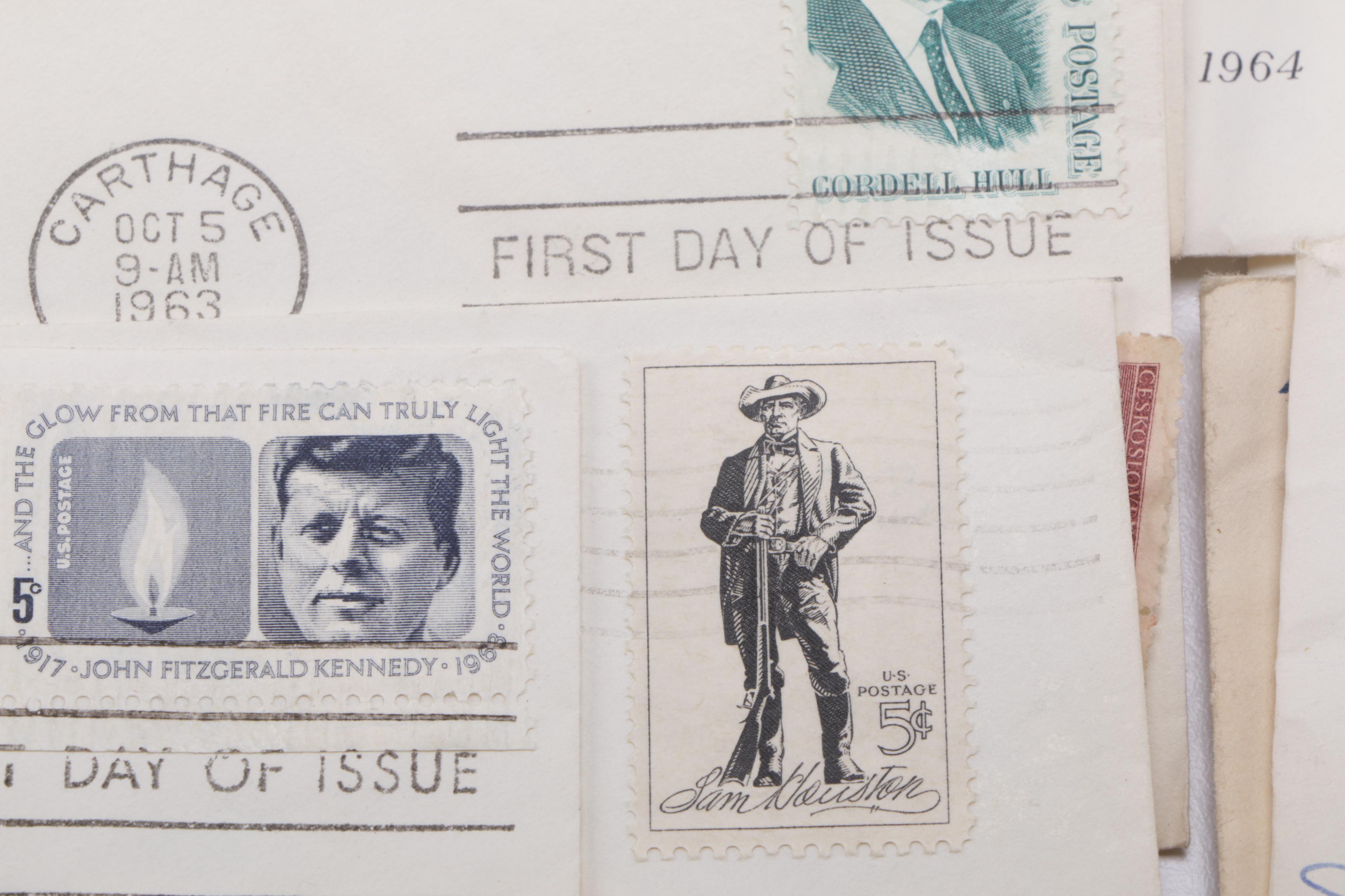 Vintage Collection of Stamps and Envelopes