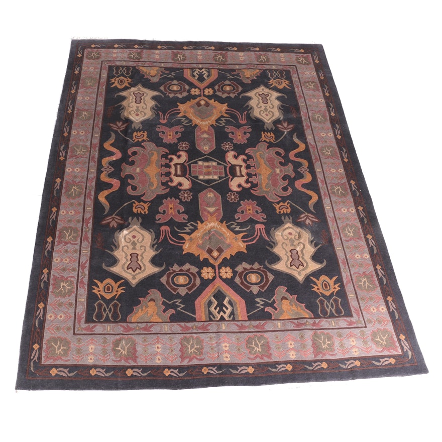 Hand-Knotted Nepalese "Heriz" Area Rug