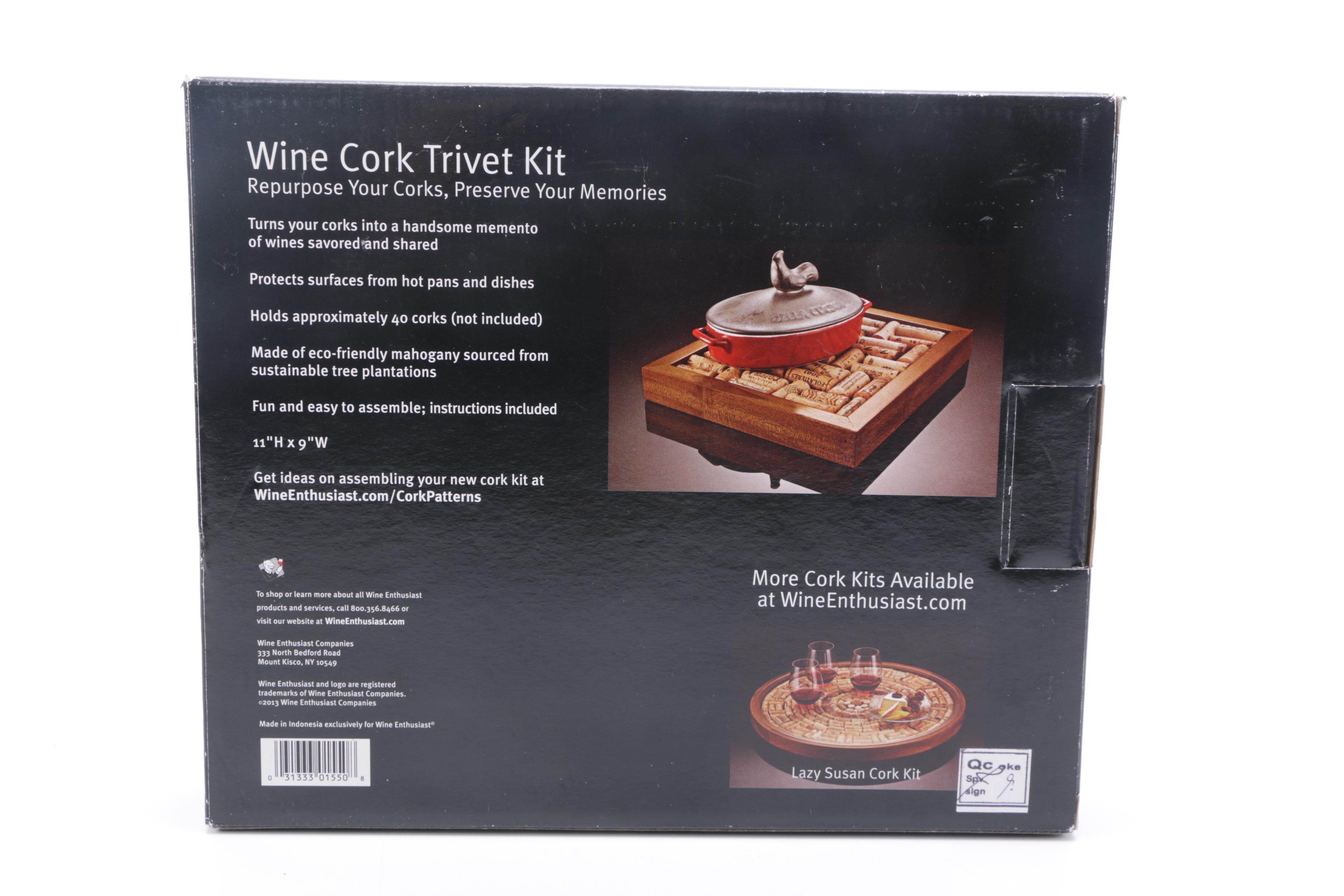 Wine Enthusiast Wine Cork Trivet Kits