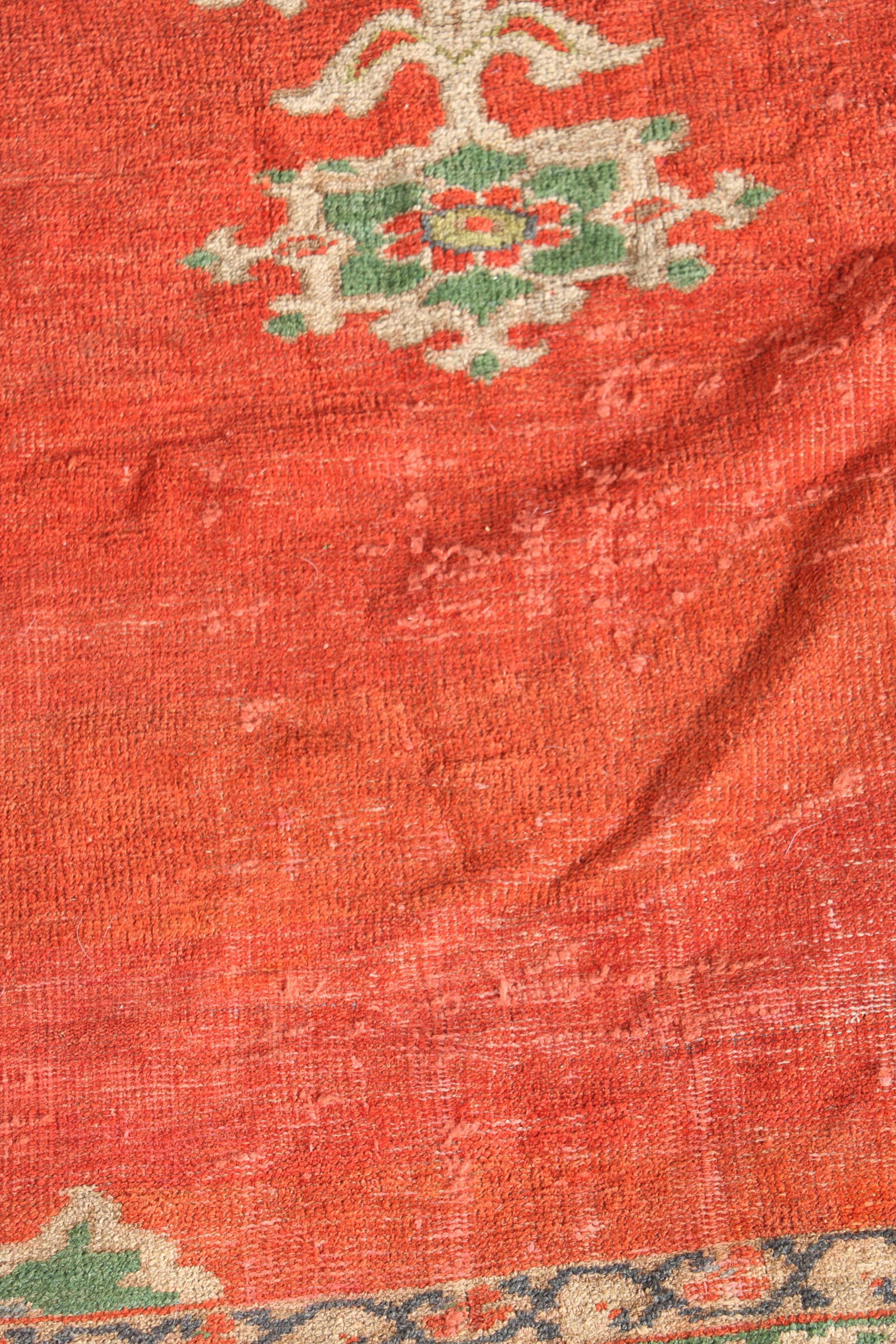 Antique Hand-Knotted Mahal Area Rug, Circa 1900