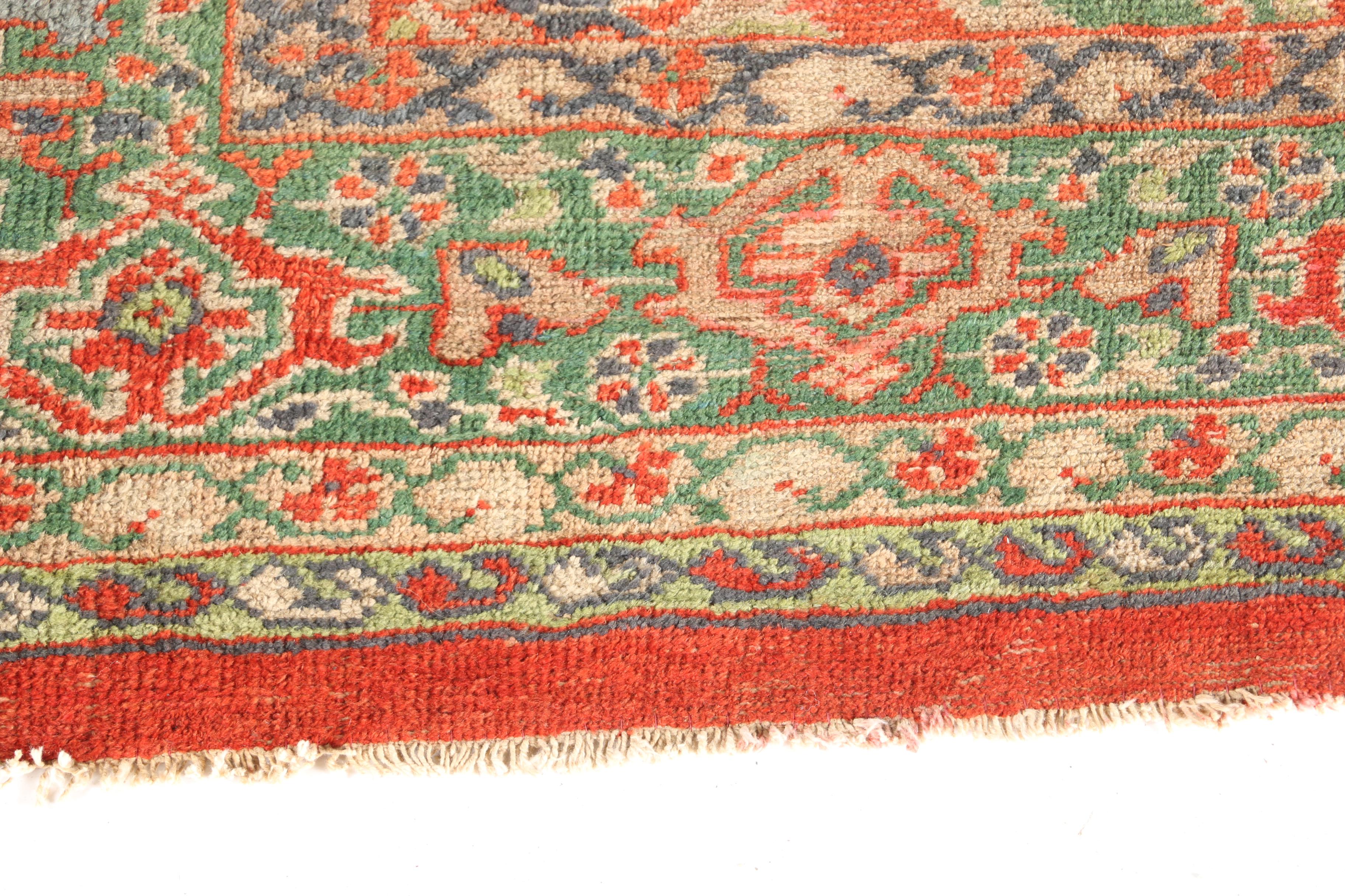 Antique Hand-Knotted Mahal Area Rug, Circa 1900