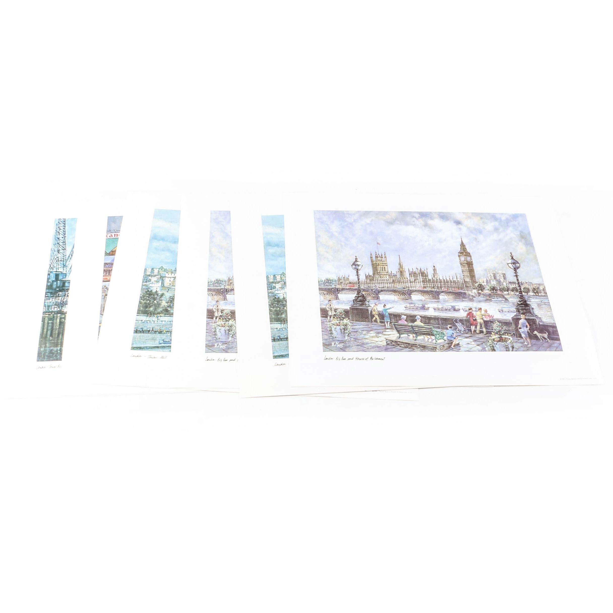 After H. Moss Offset Lithographs of London Landmarks