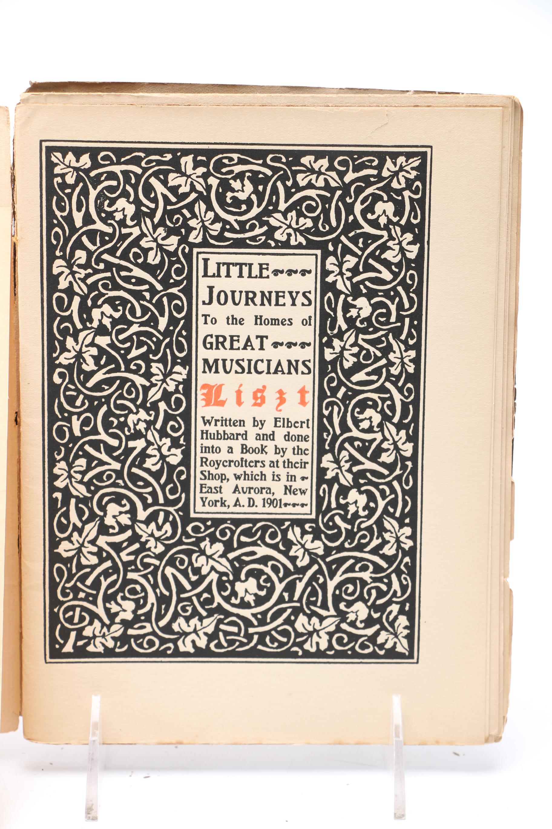1901 "Little Journeys To The Homes of Great Musicians" Series by Elbert Hubbard