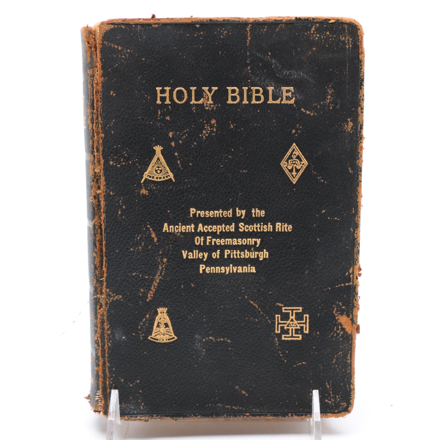 Vintage Scottish Rite of Freemasonry "Holy Bible"
