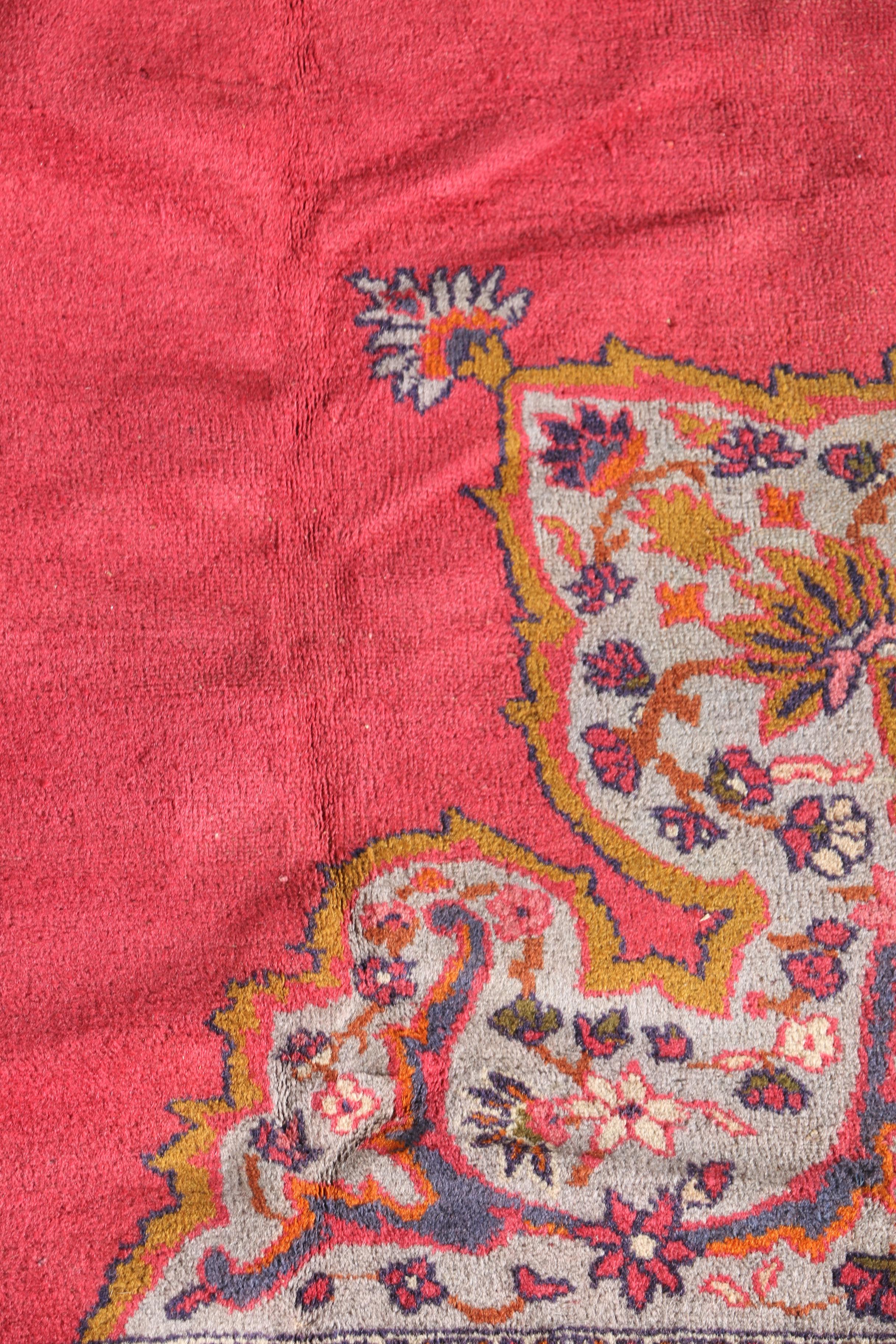 Vintage Hand-Knotted Turkish Area Rug, Circa 1930