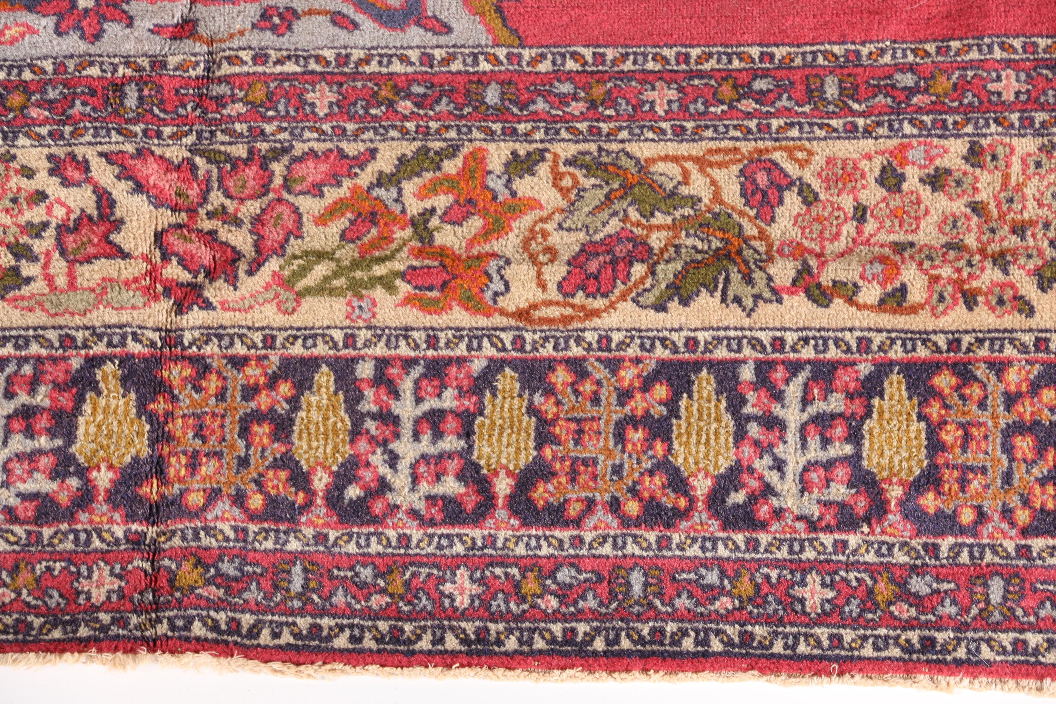 Vintage Hand-Knotted Turkish Area Rug, Circa 1930