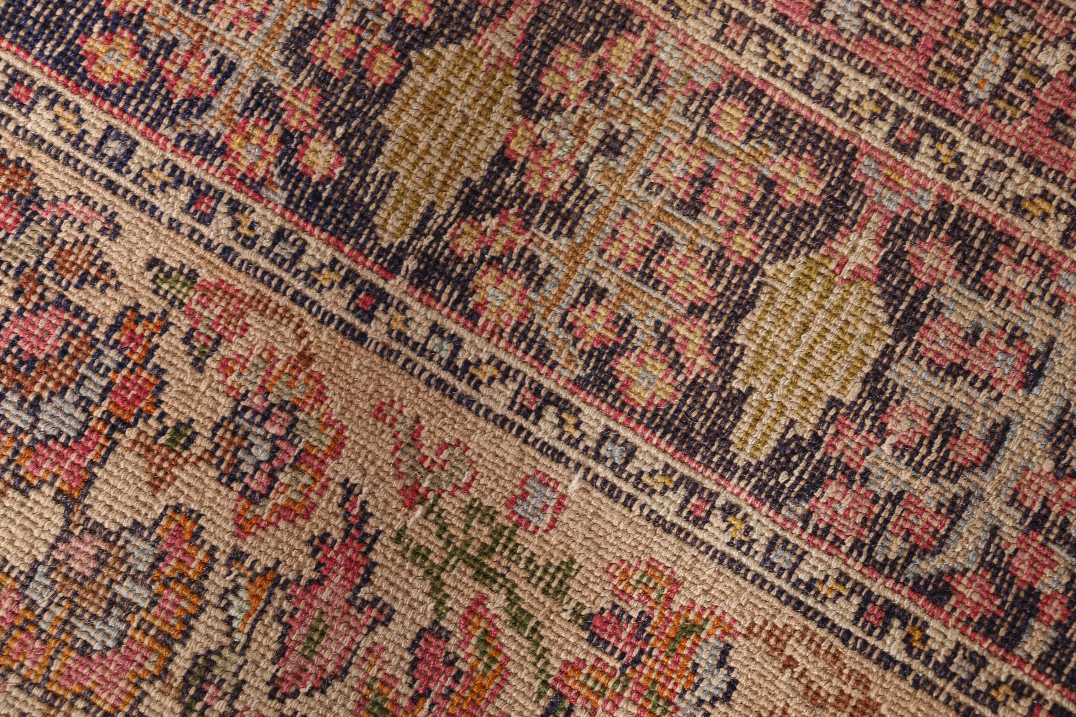 Vintage Hand-Knotted Turkish Area Rug, Circa 1930