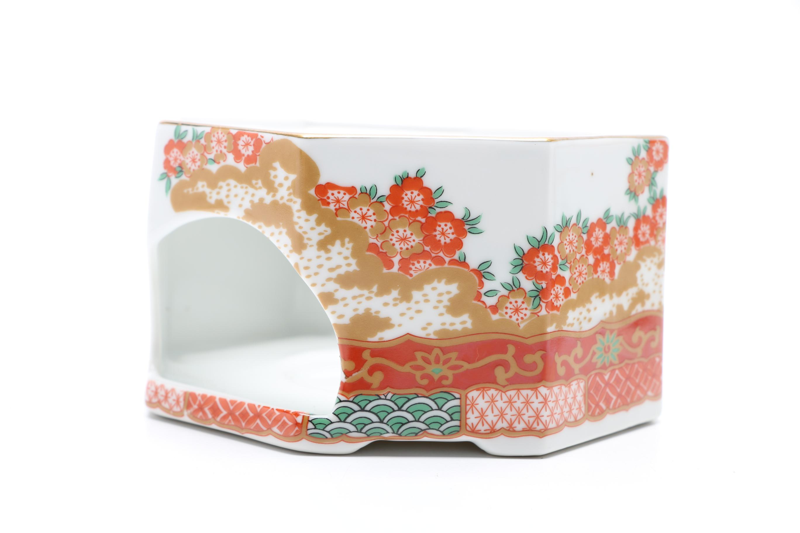 Imari Reproduction Porcelain Teapot and Warmer from Arita