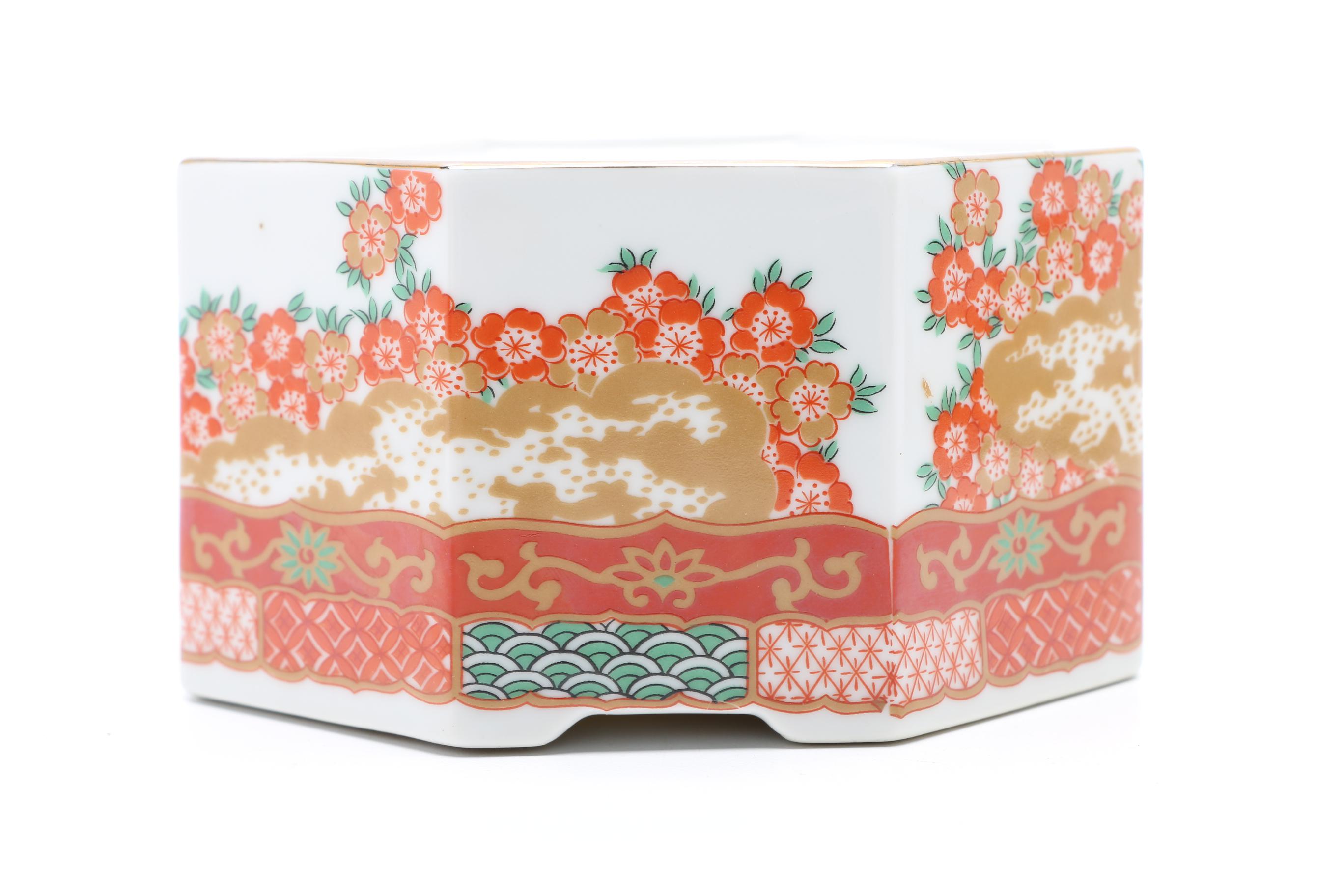 Imari Reproduction Porcelain Teapot and Warmer from Arita
