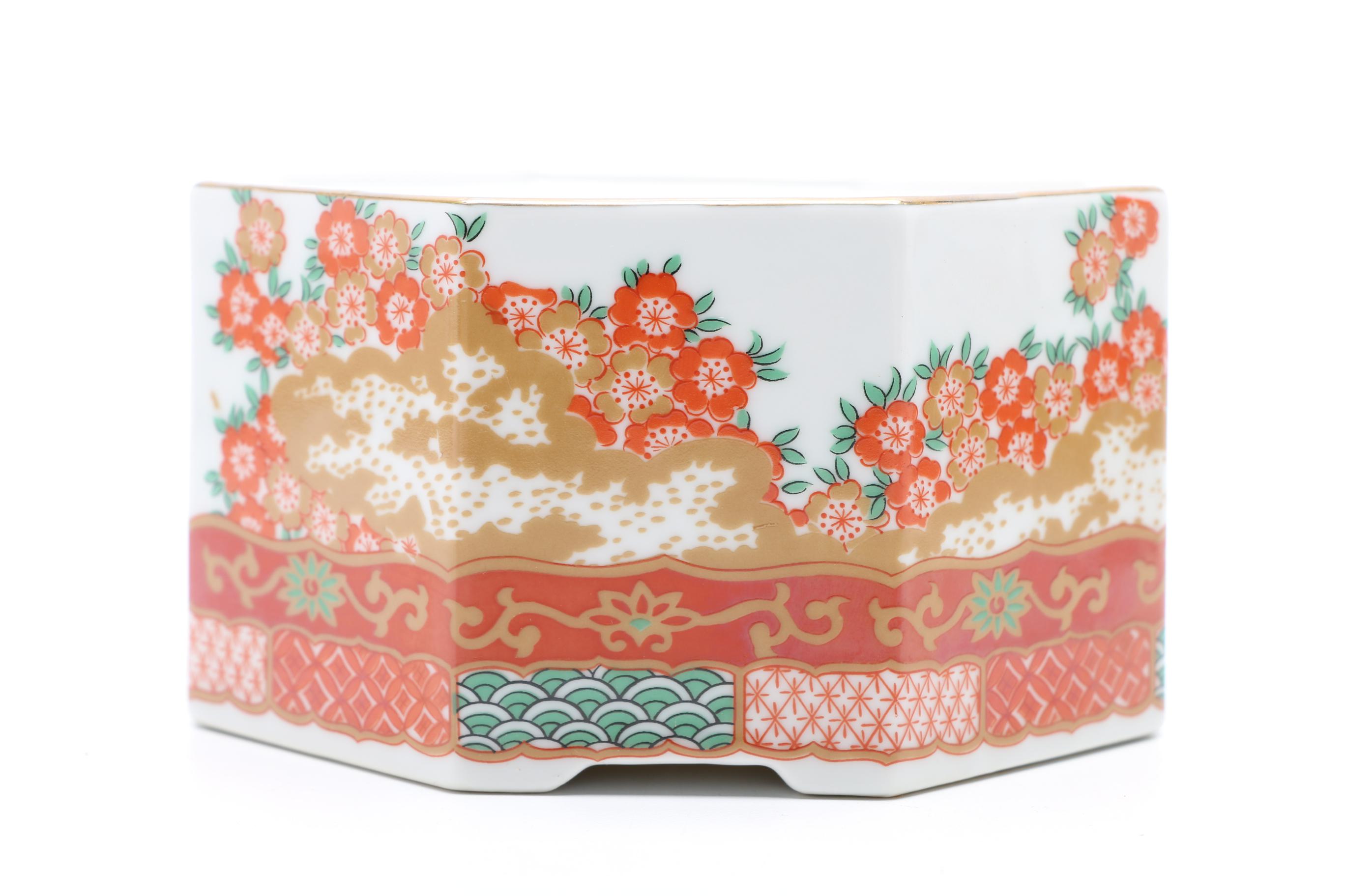 Imari Reproduction Porcelain Teapot and Warmer from Arita