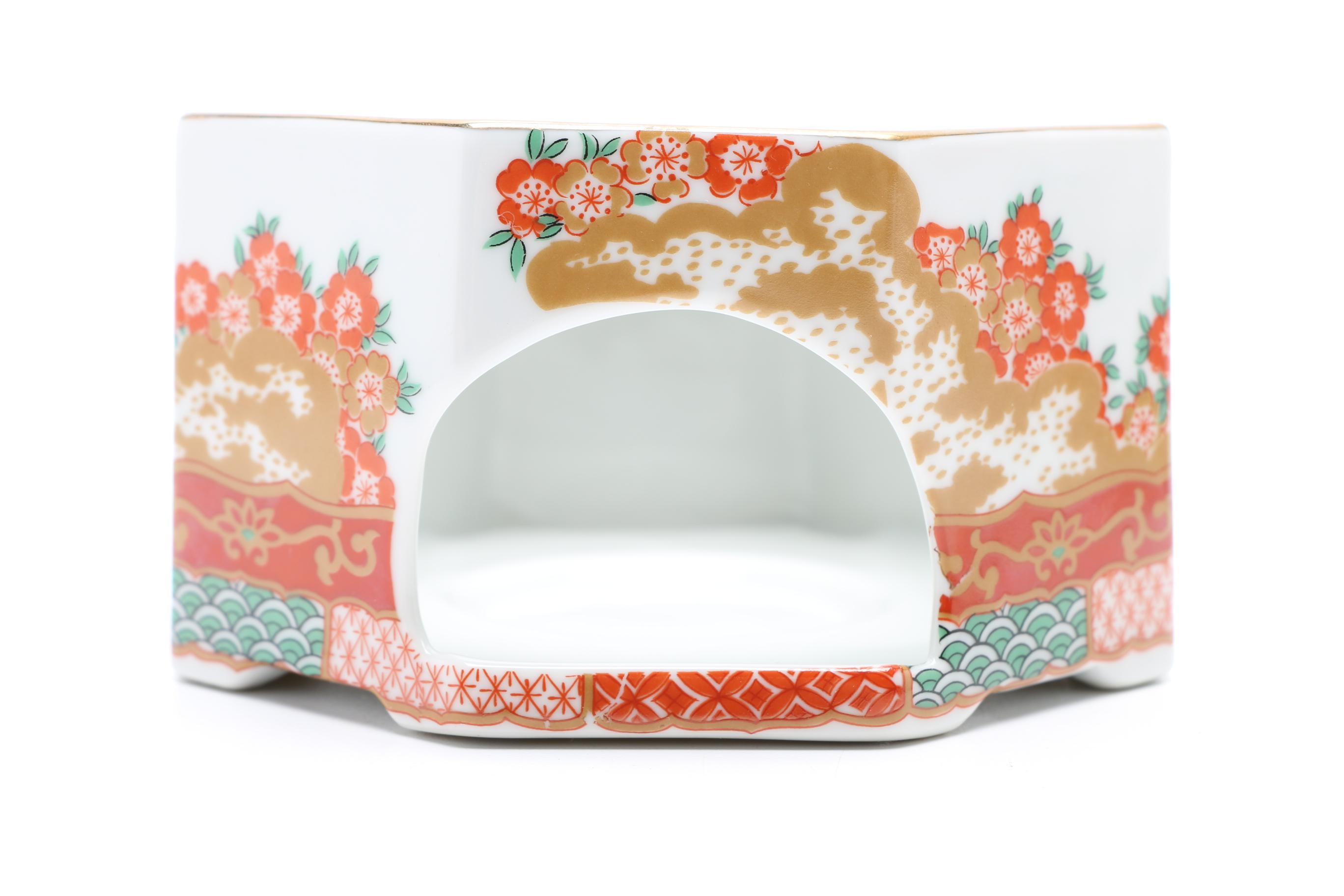 Imari Reproduction Porcelain Teapot and Warmer from Arita