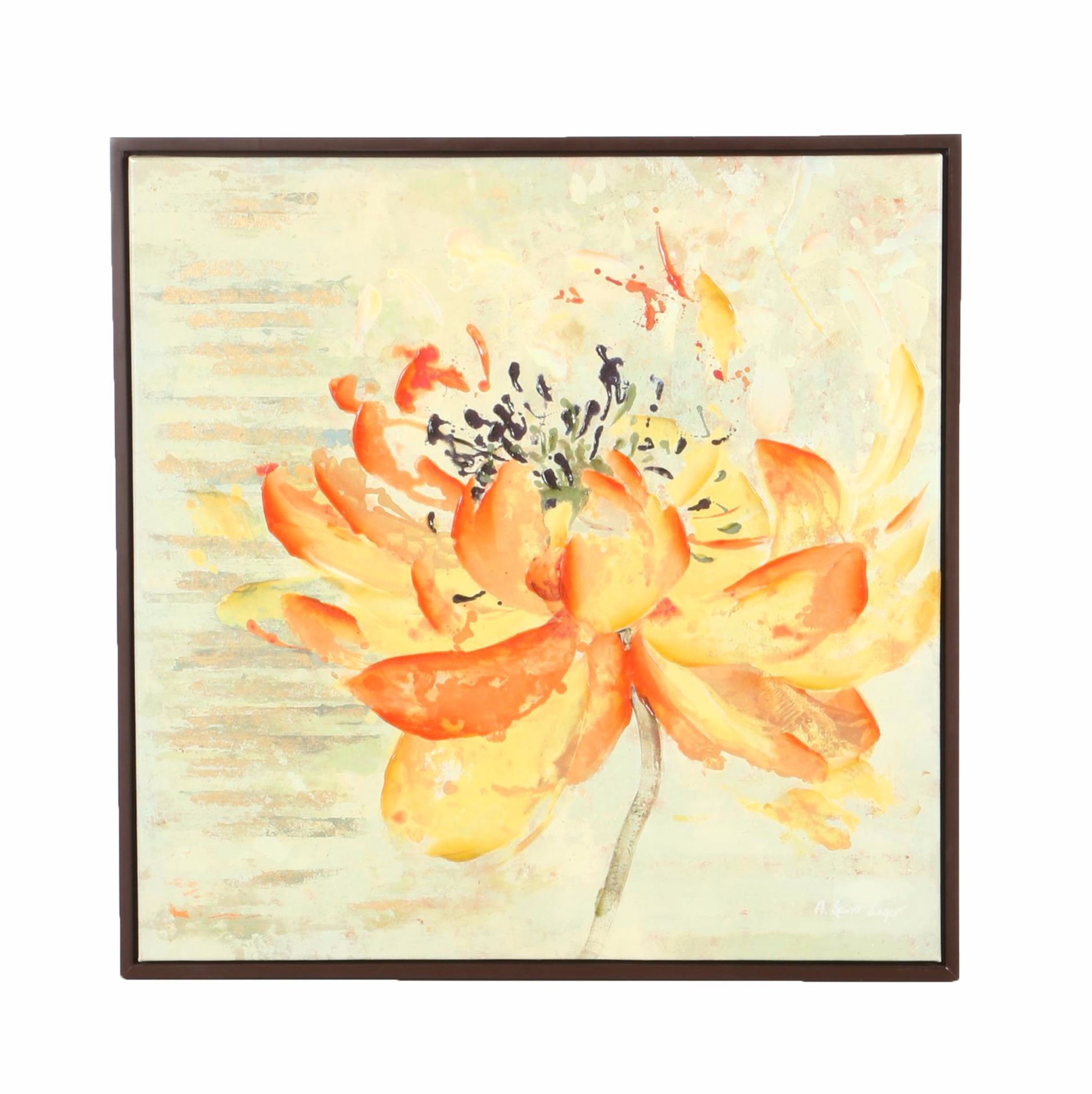 Agnes Saint Leger Giclee on Canvas of a Flower