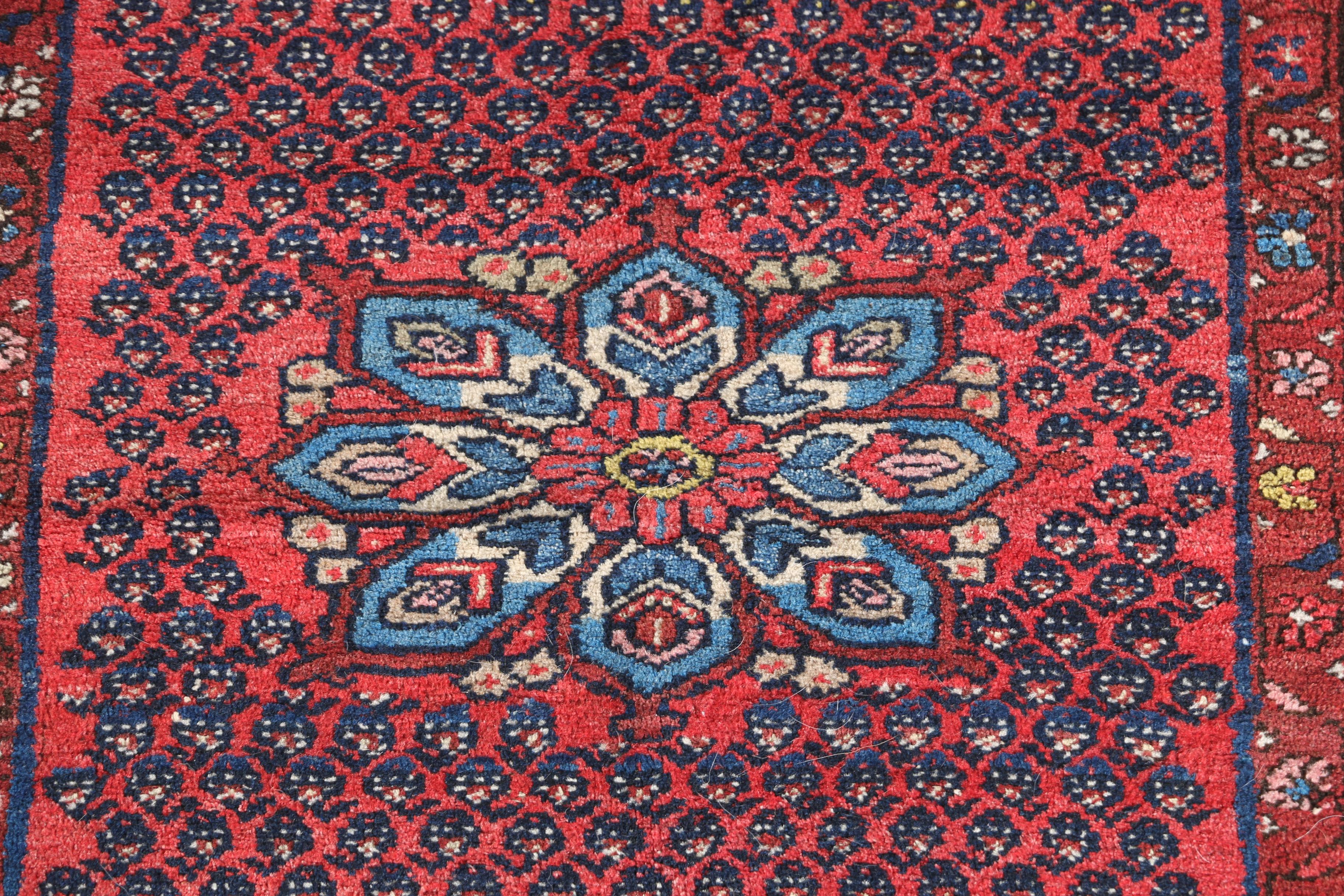 Hand-Knotted Persian Hamadan Area Rug