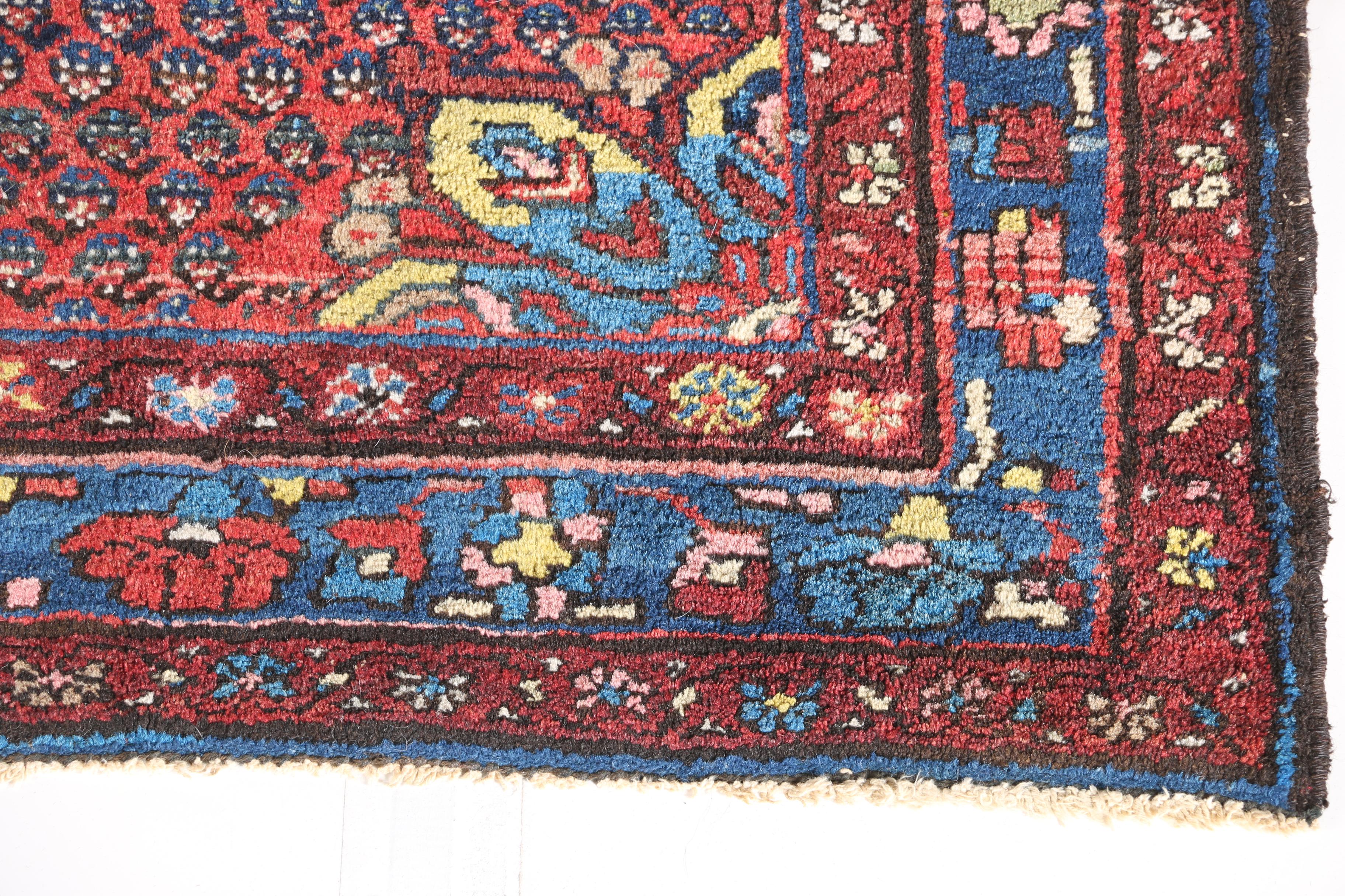 Hand-Knotted Persian Hamadan Area Rug