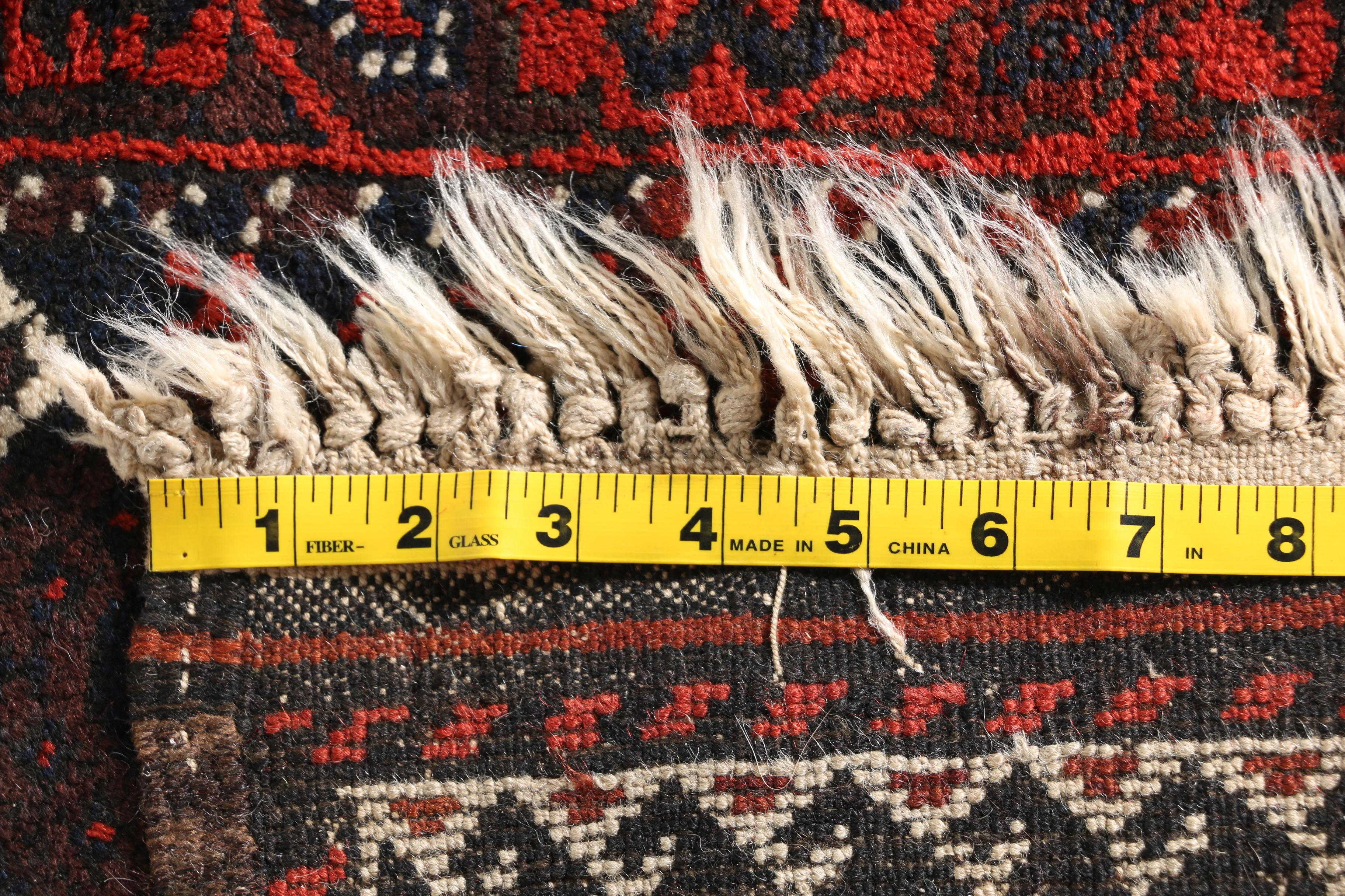 Antique Hand-Knotted Baluch Area Rug