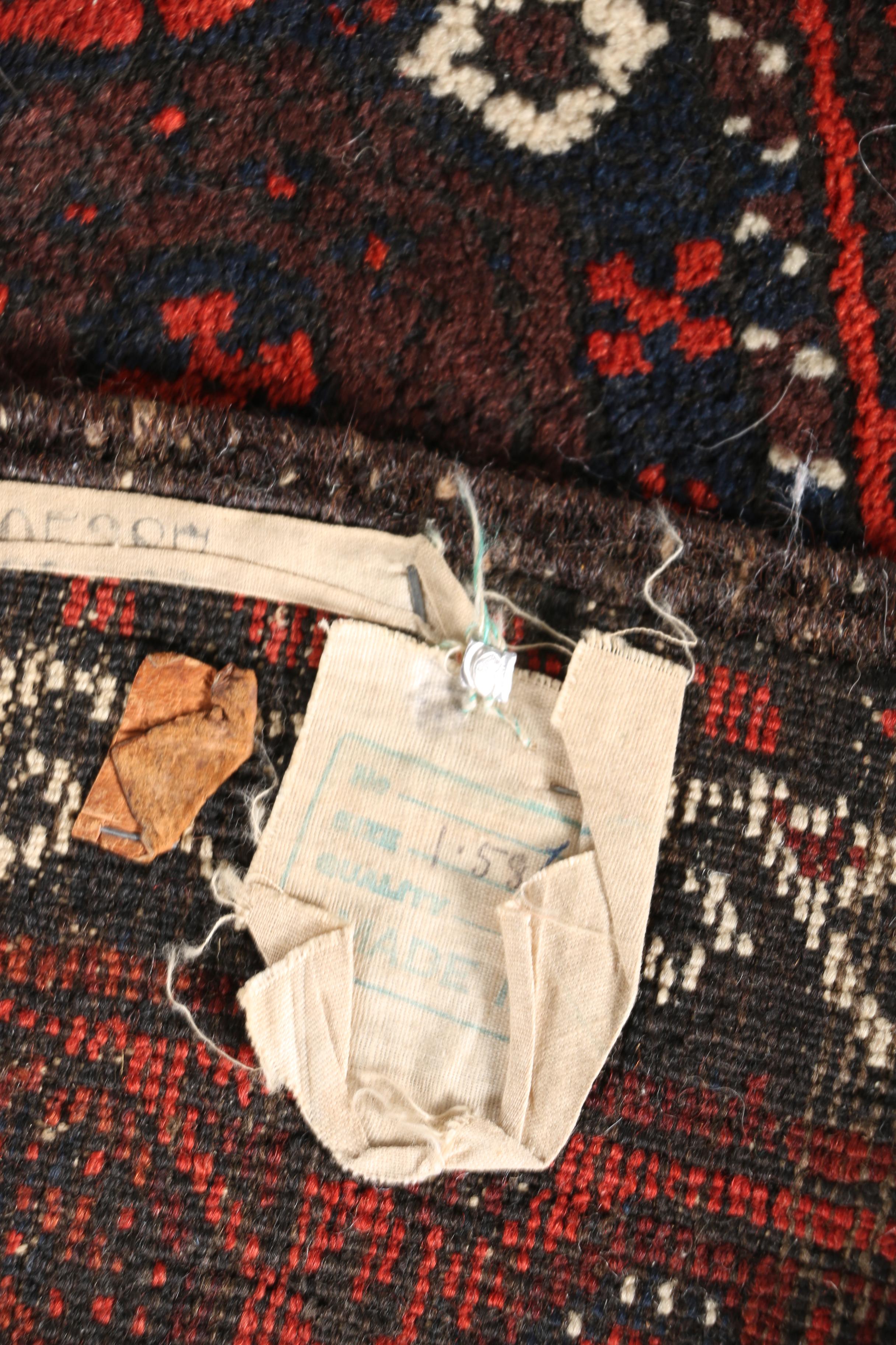 Antique Hand-Knotted Baluch Area Rug