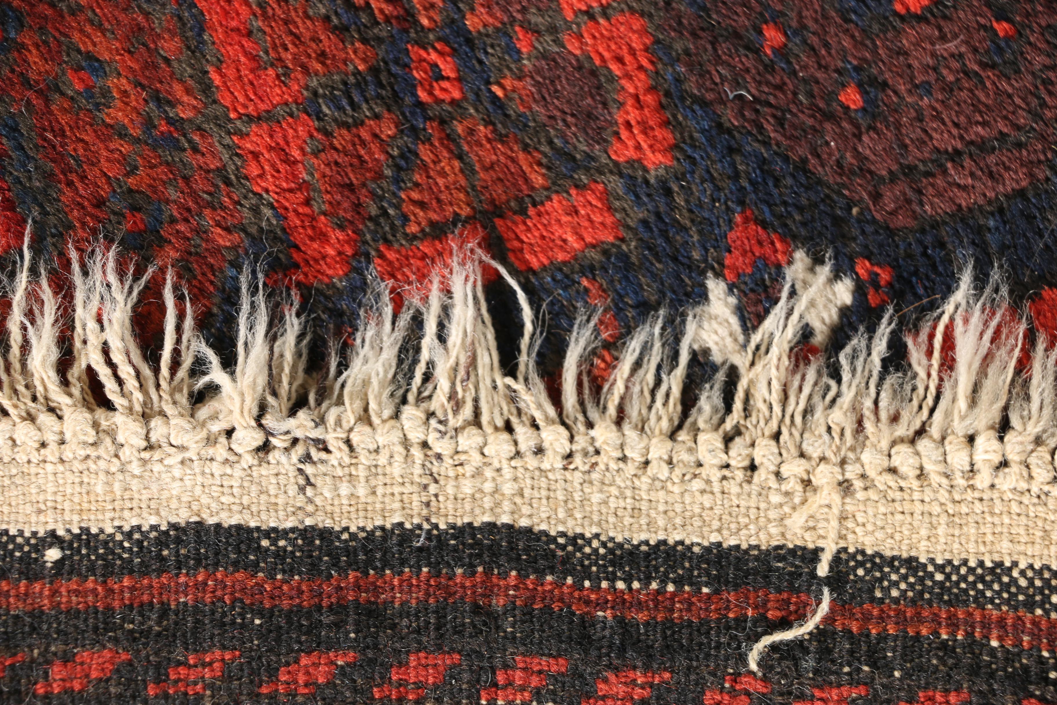 Antique Hand-Knotted Baluch Area Rug