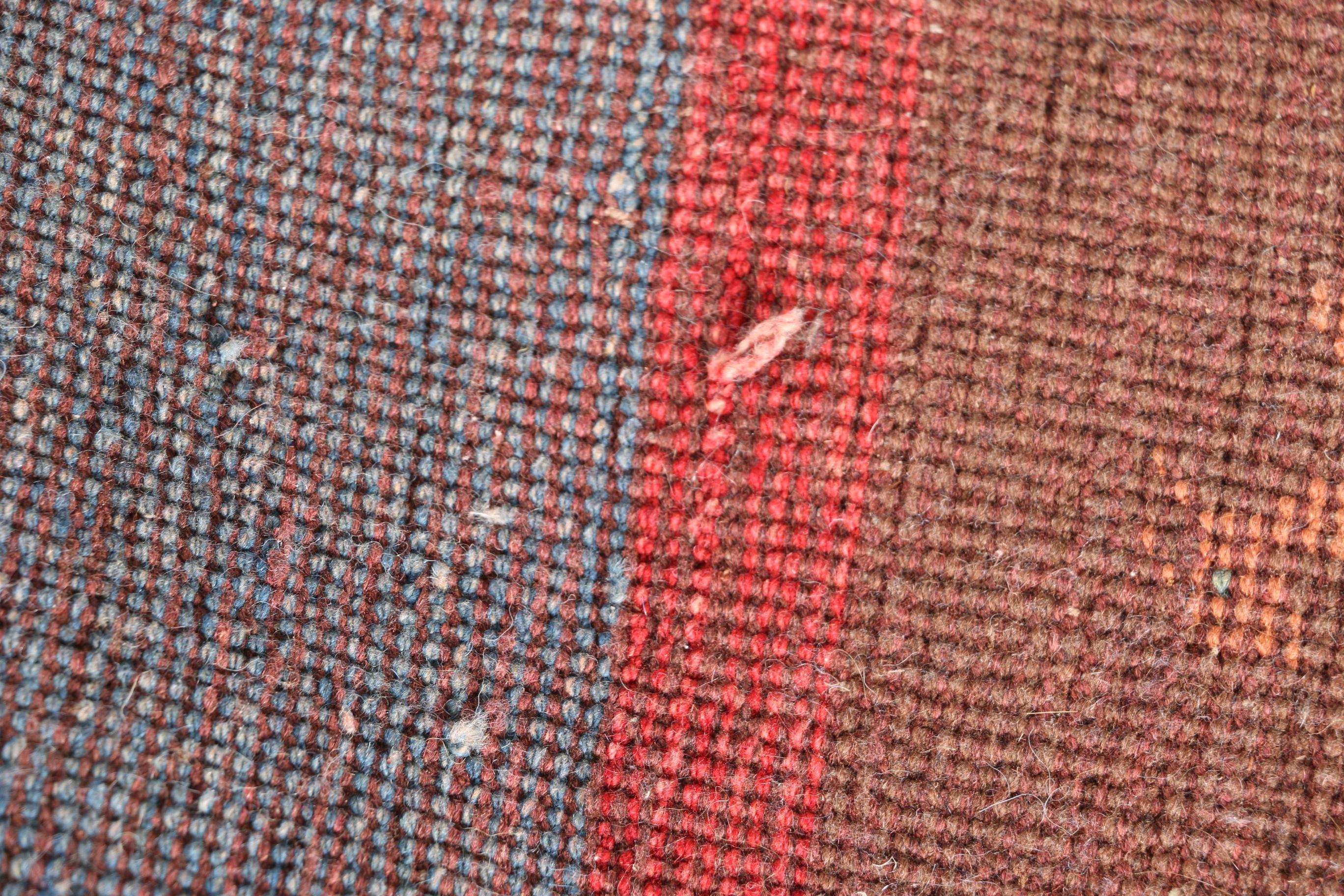 VIntage Hand-Knotted Gabbeh Wool Area Rug