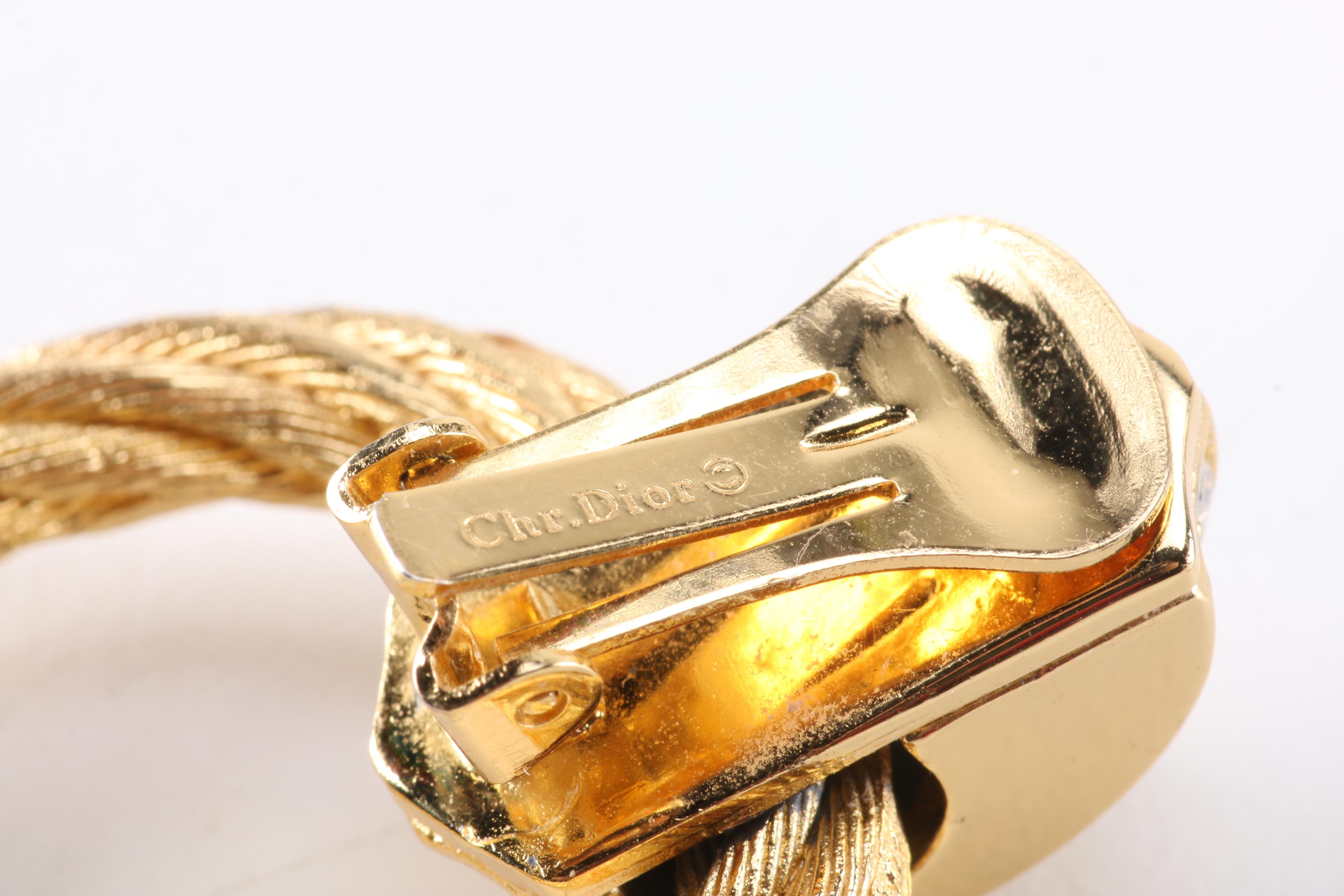 Christian Dior Gold Tone Rhinestone and Faux Pearl Jewelry