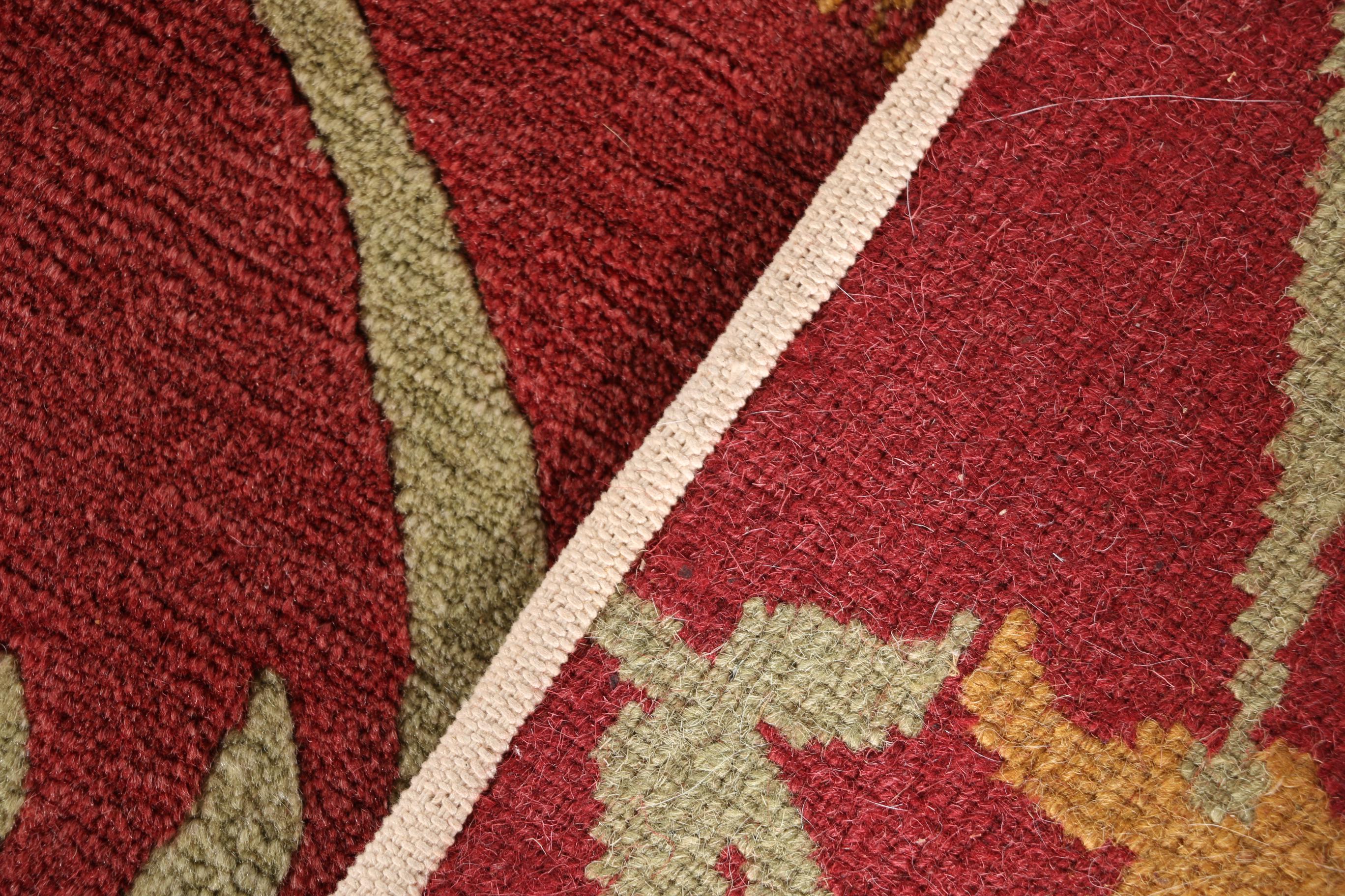 Hand-Knotted Floral Wool Area Rug