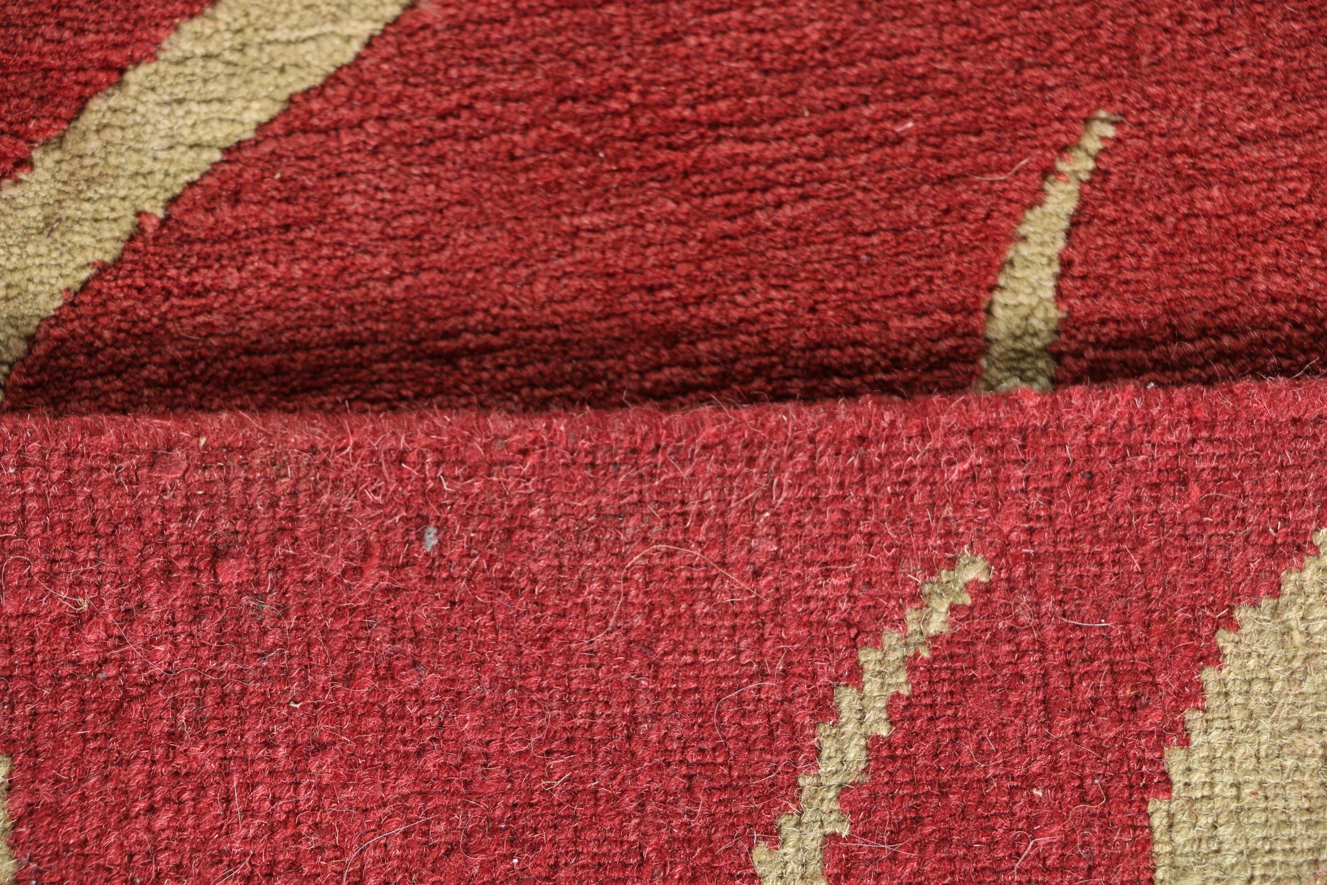 Hand-Knotted Floral Wool Area Rug