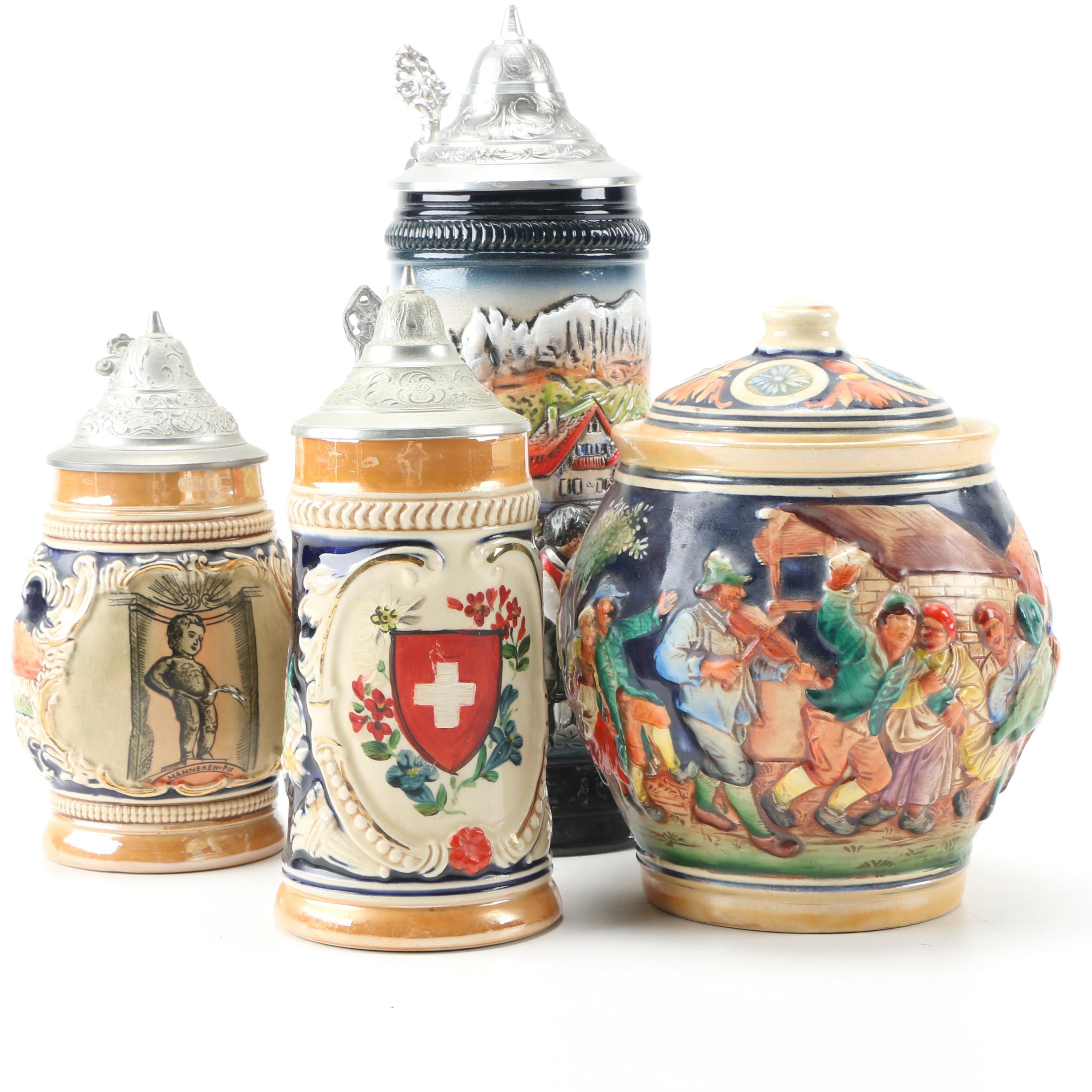 German Beer Steins Featuring Marzi & Remy