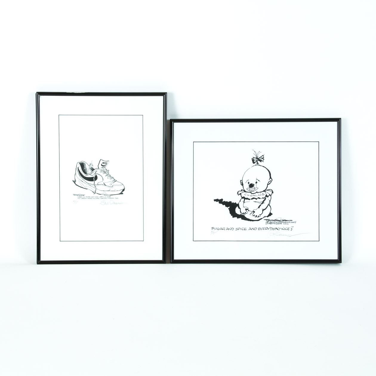 Two Paul Conrad Signed Prints