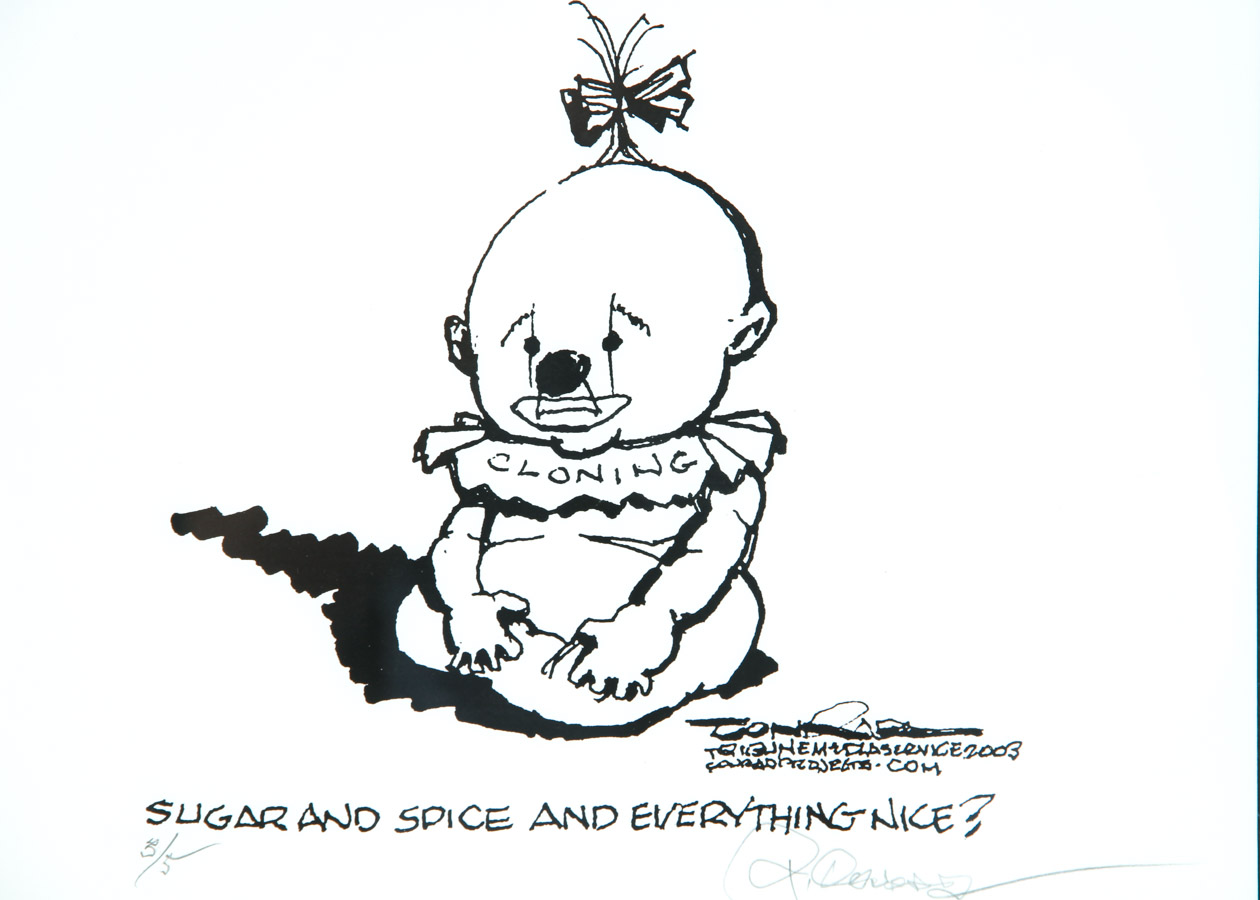 Two Paul Conrad Signed Prints