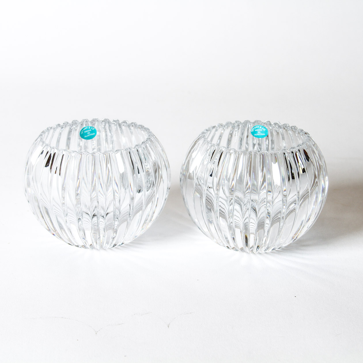 Pair of Tiffany & Co. Crystal Votives