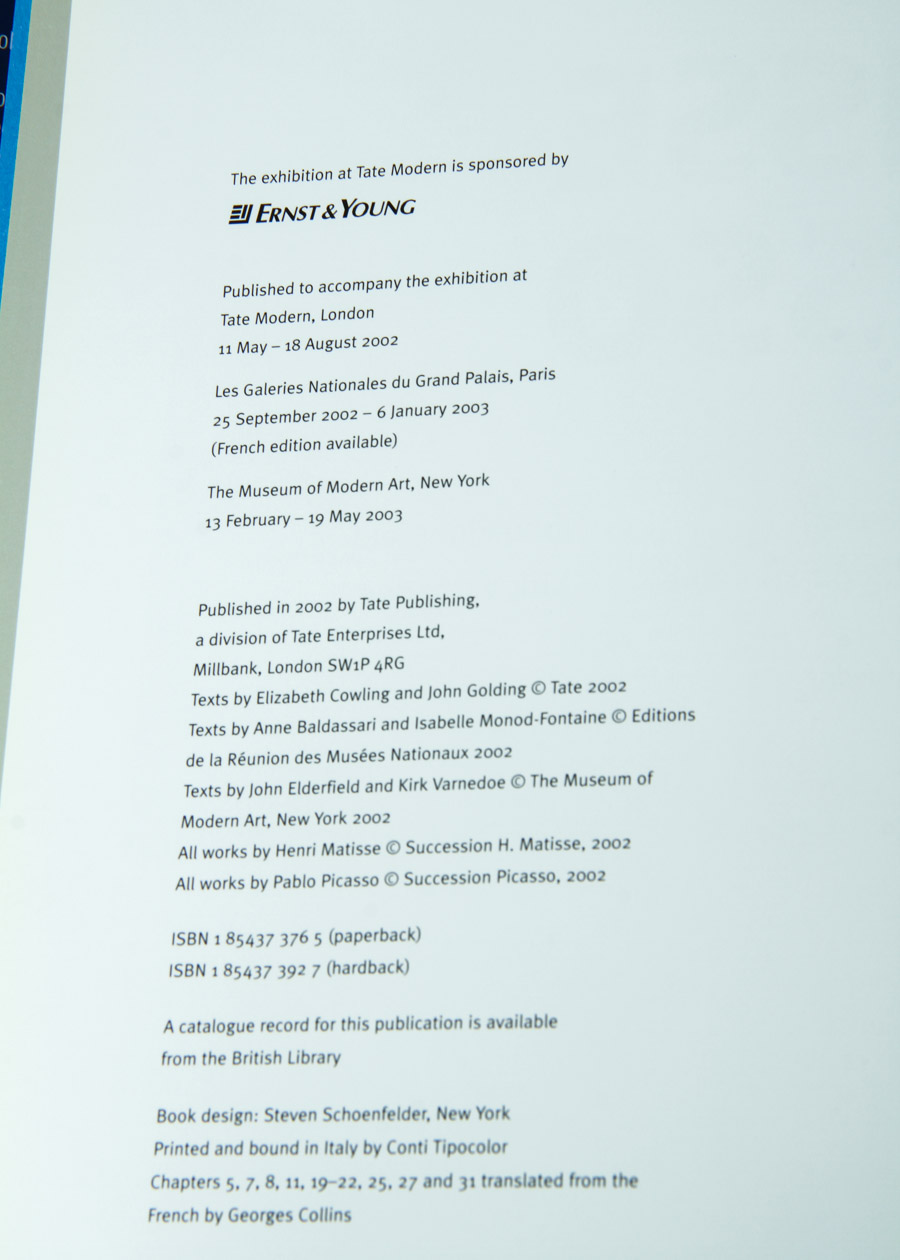 "Matisse Picasso" Hardcover by Tate Publsihing