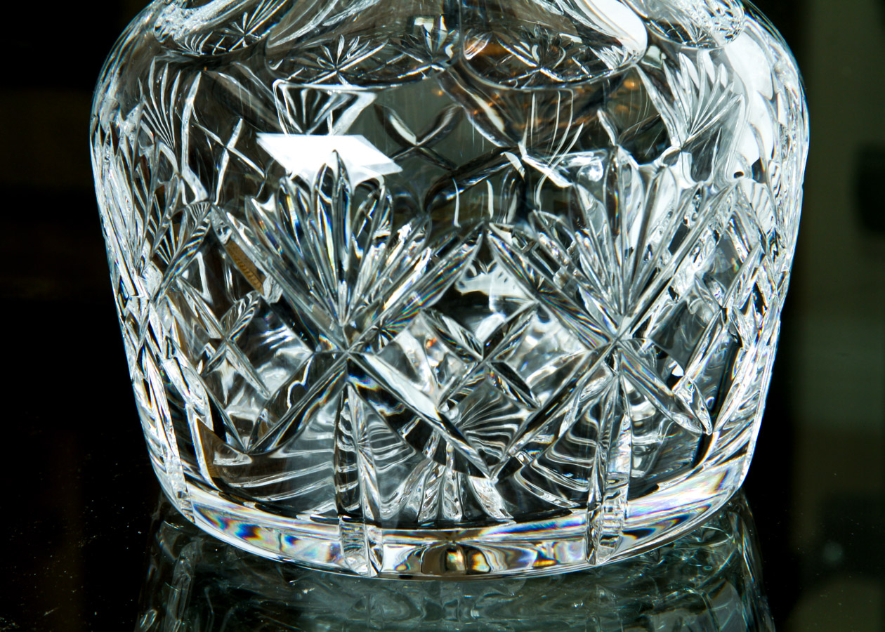 Three Crystal and Glass Decanters