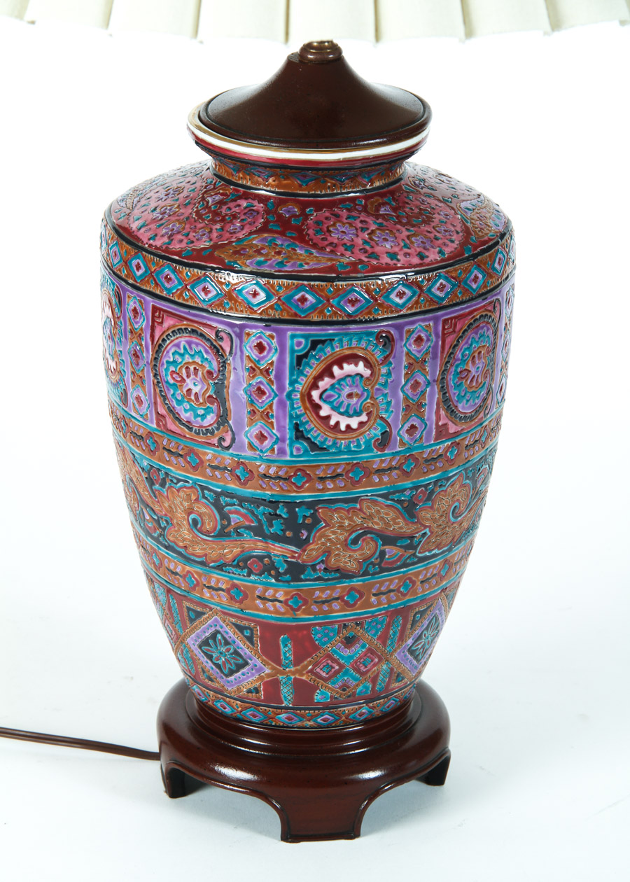 Painted Porcelain Table Lamp