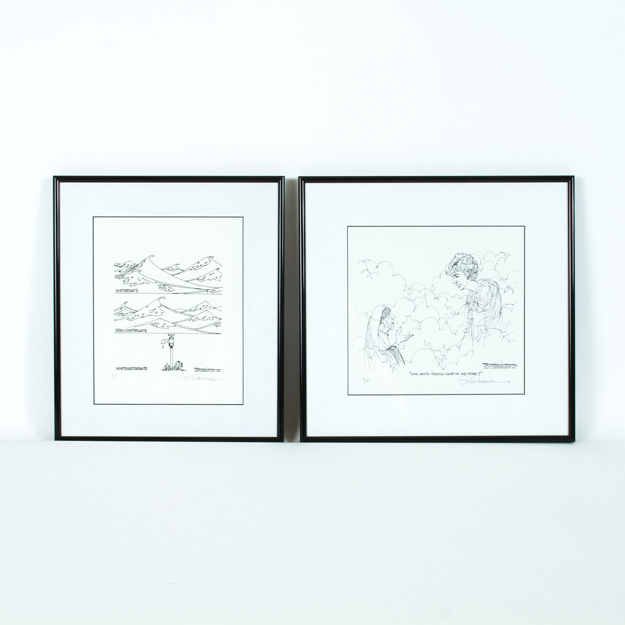 Two Paul Conrad Signed Prints